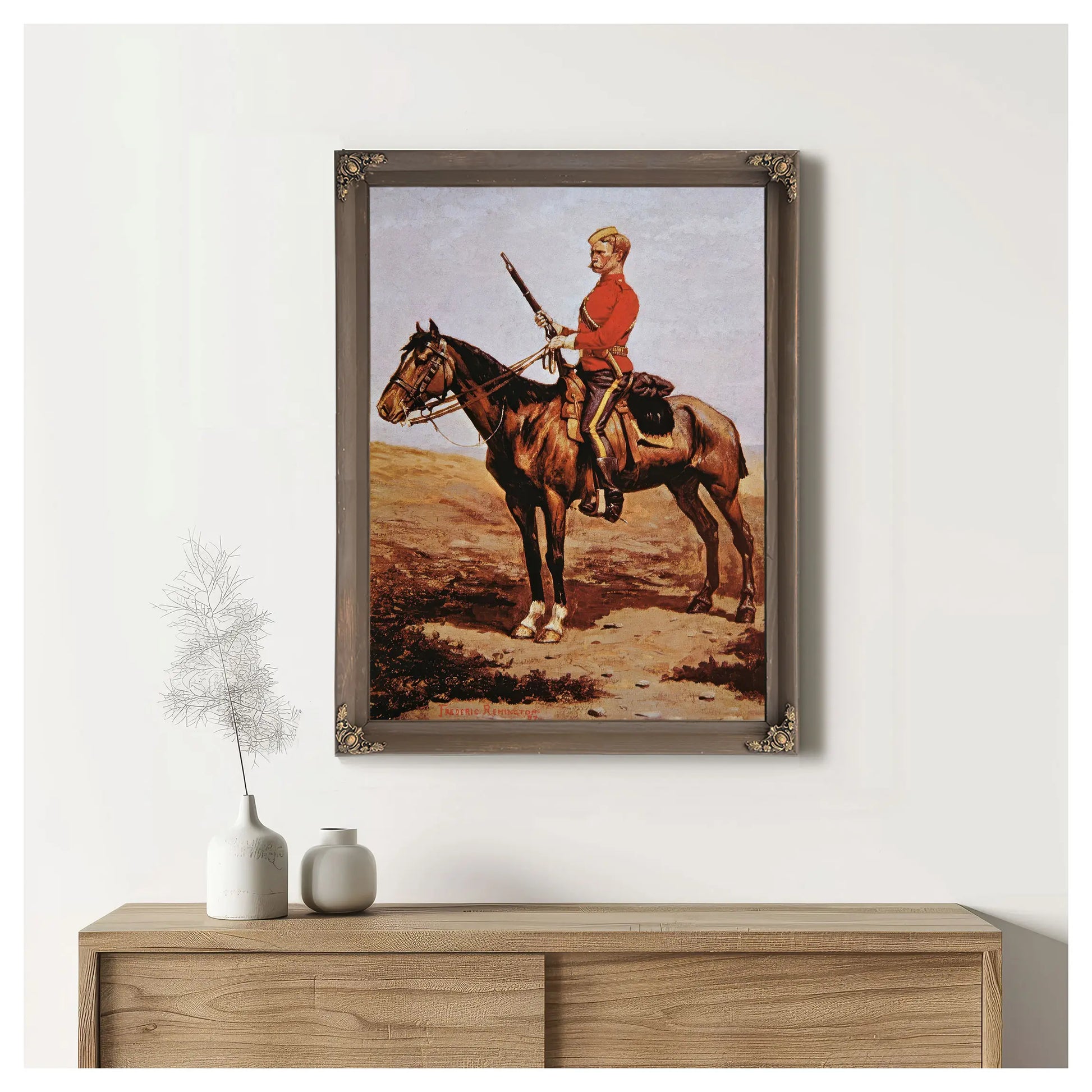 Northwest Mounted Police Of Canada by Frederic Remington