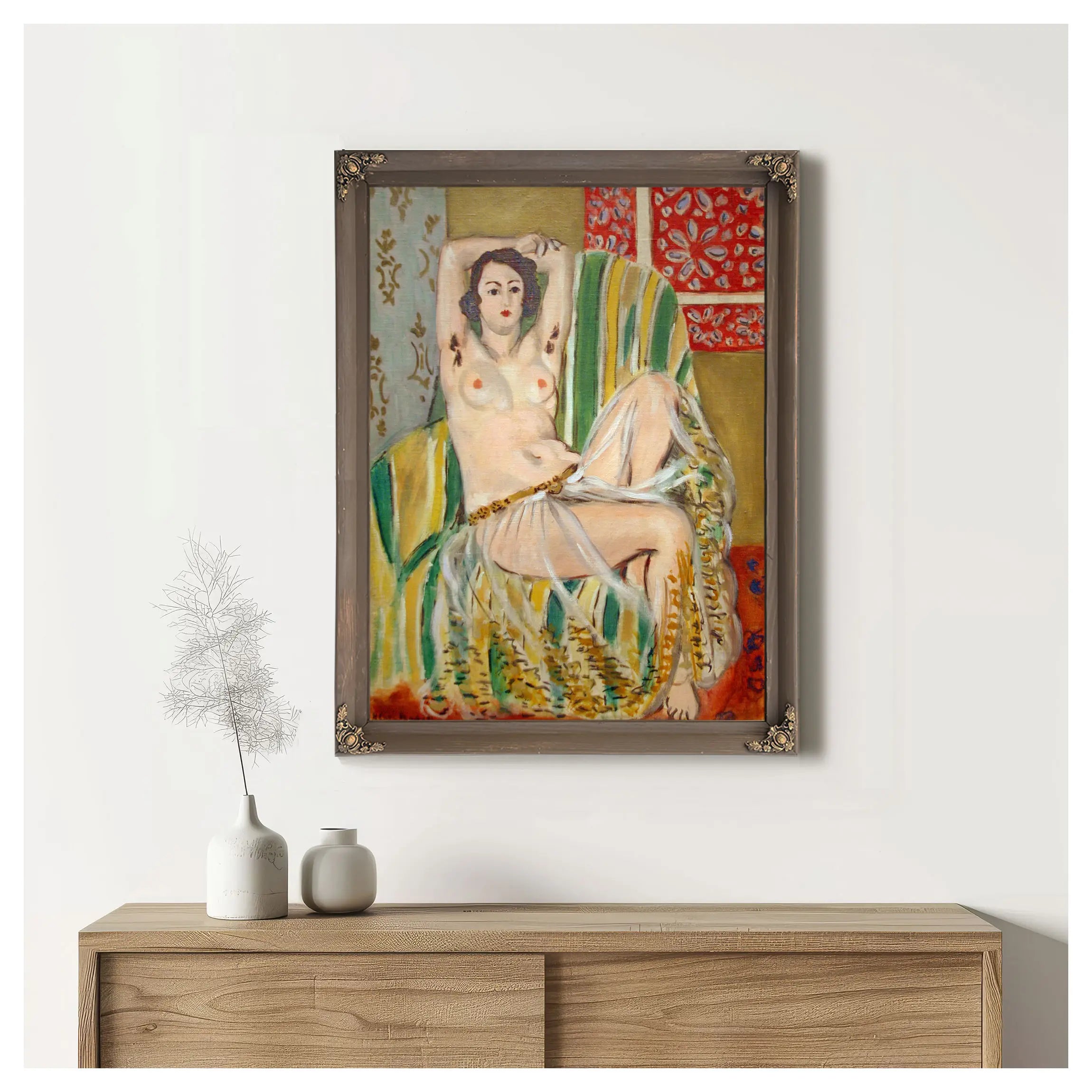 Odalisque With Striped Armchair by Henri Matisse
