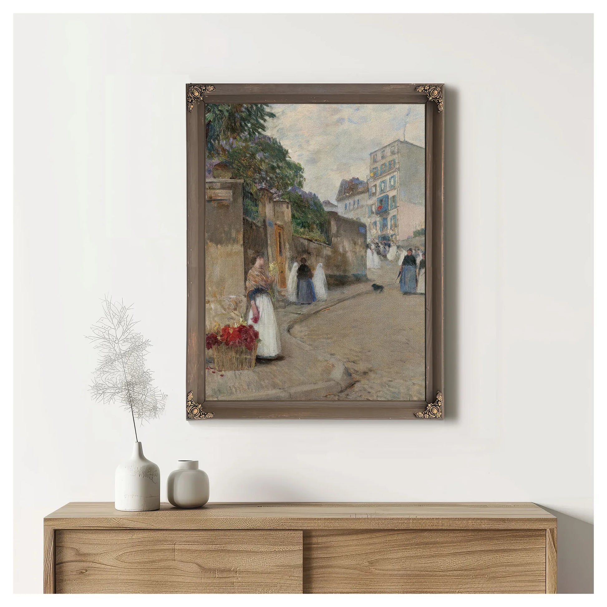 Rue Montmartre, Paris By Childe Hassam Fine Art Print