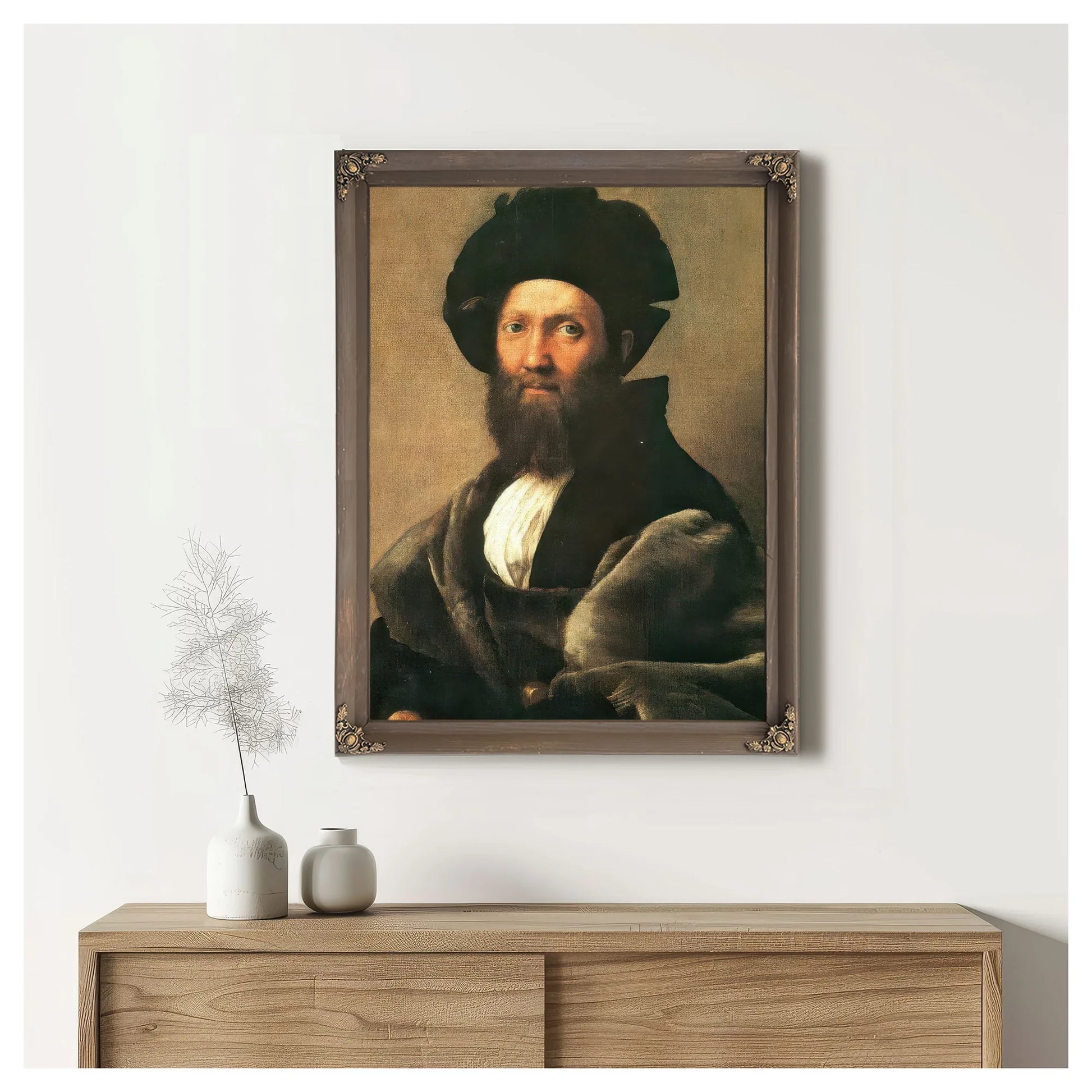Portrait Of Baldassare Castiglione By Raphael Fine Art Print