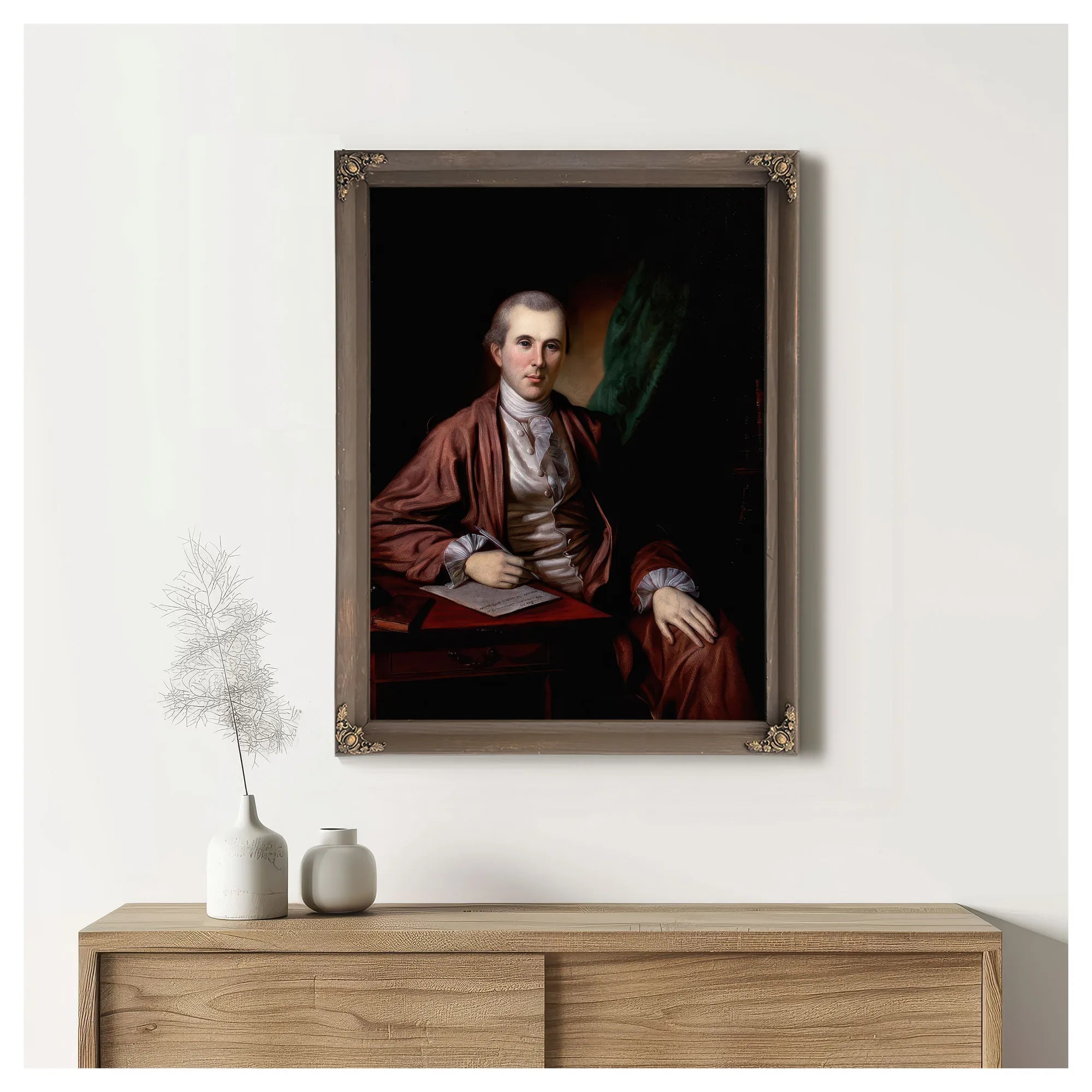 Portrait Of Dr. Benjamin Rush By Charles Willson Peale Fine Art Print