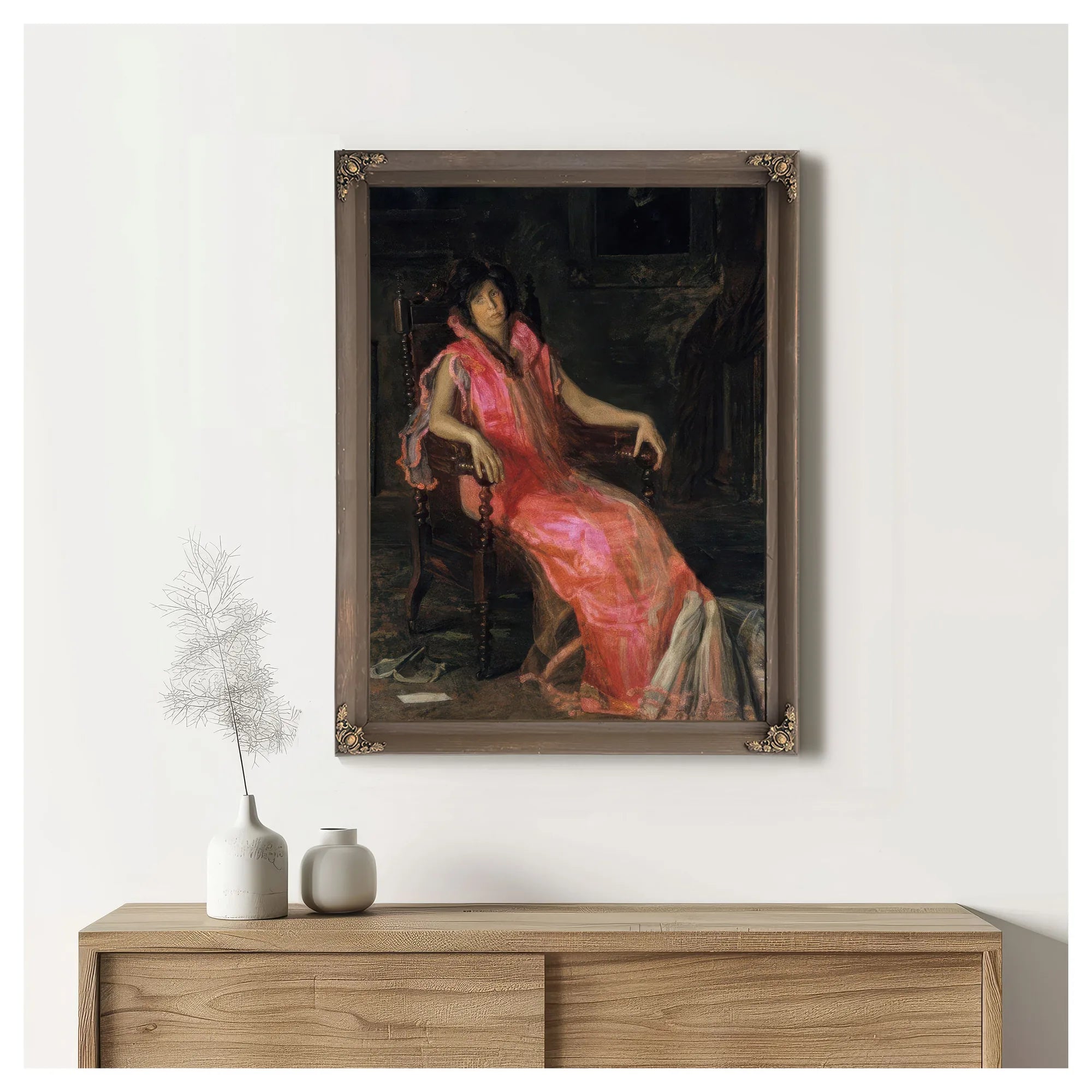 An Actress Portrait Of Suzanne Santje By Thomas Eakins Fine Art Print