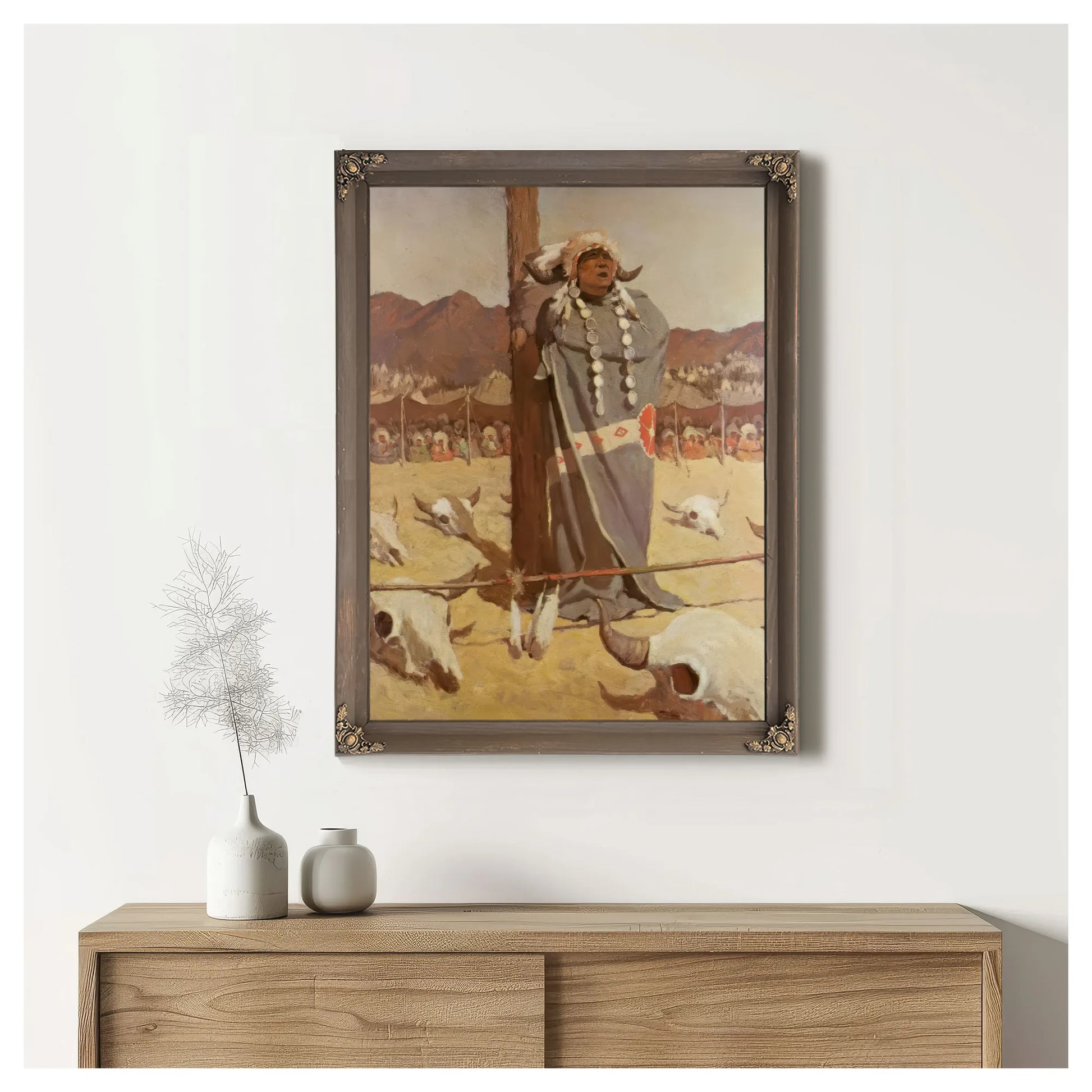 Invocation To The Buffalo Herds By NC Wyeth Fine Art Print