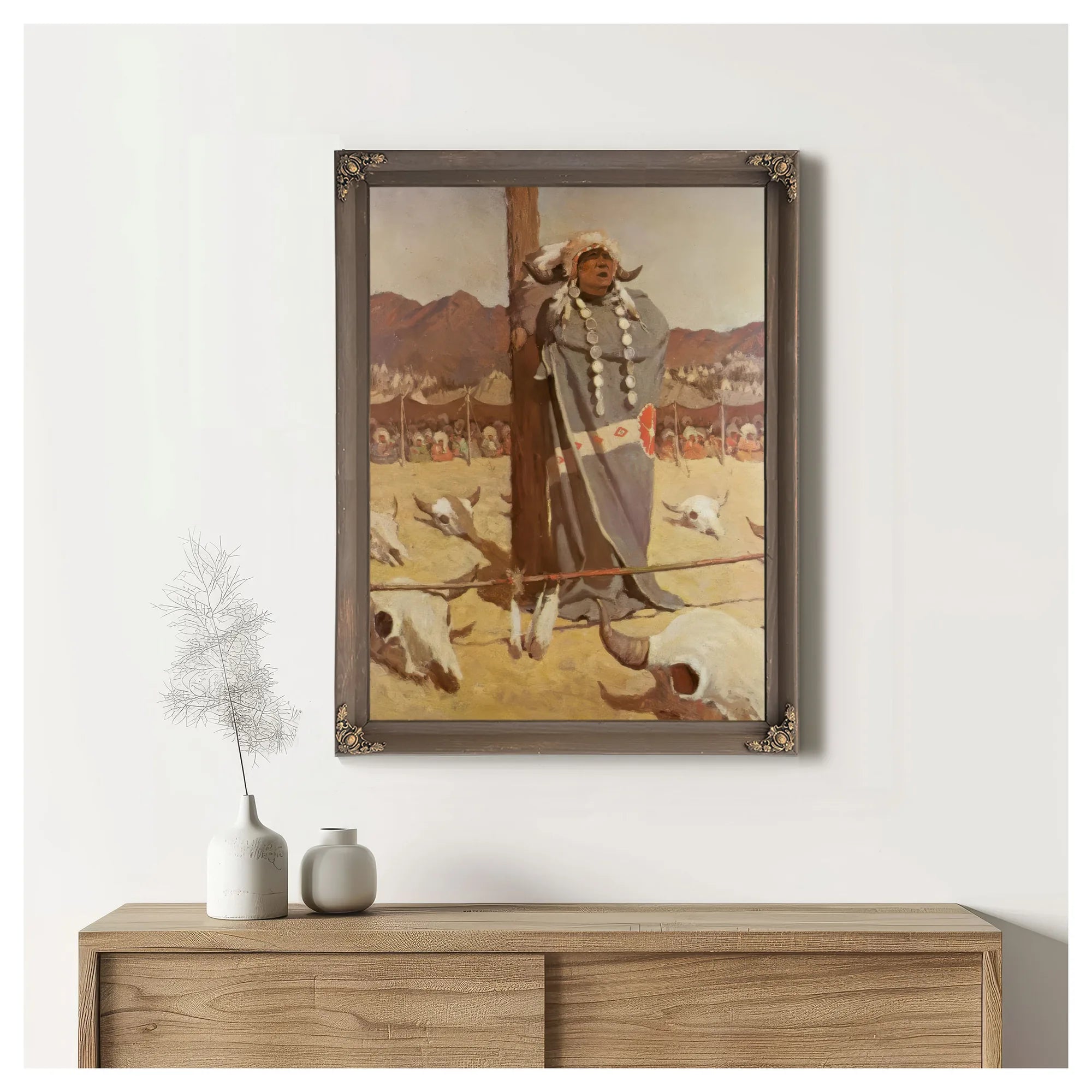 Invocation To The Buffalo Herds By NC Wyeth Fine Art Print
