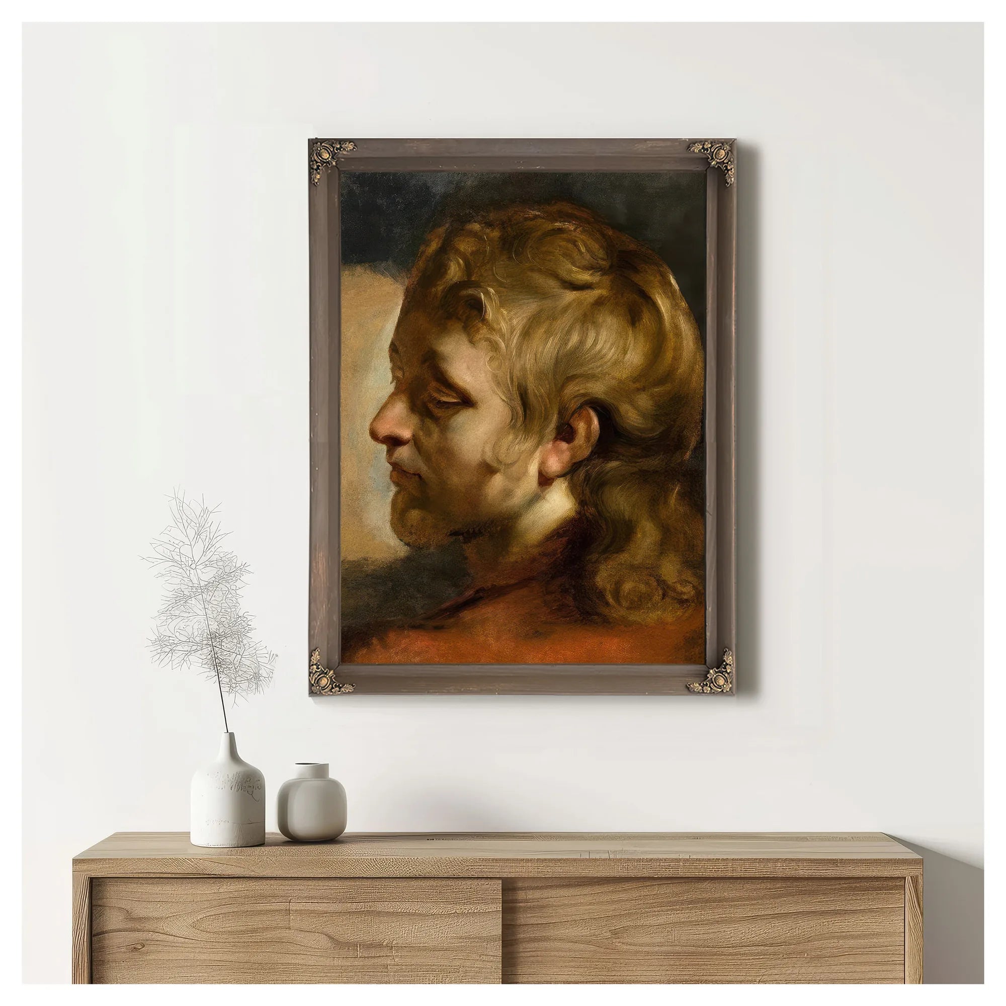 Study For Head Of Saint John The Evangelist By Peter Paul Rubens Fine Art Print