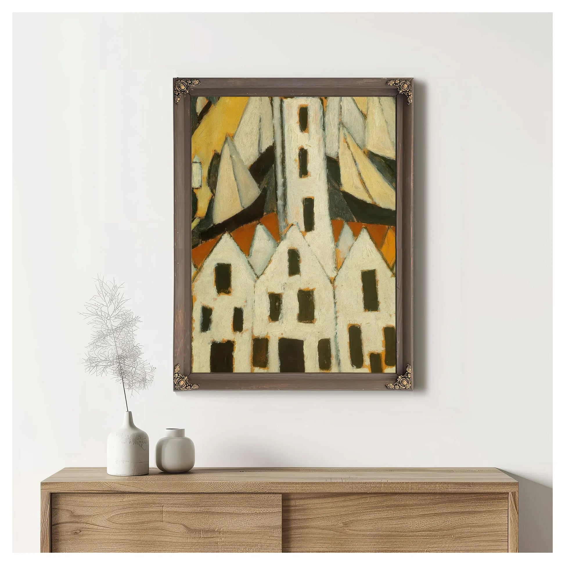 Movement No 5 Provincetown Houses By Marsden Hartley Fine Art Print
