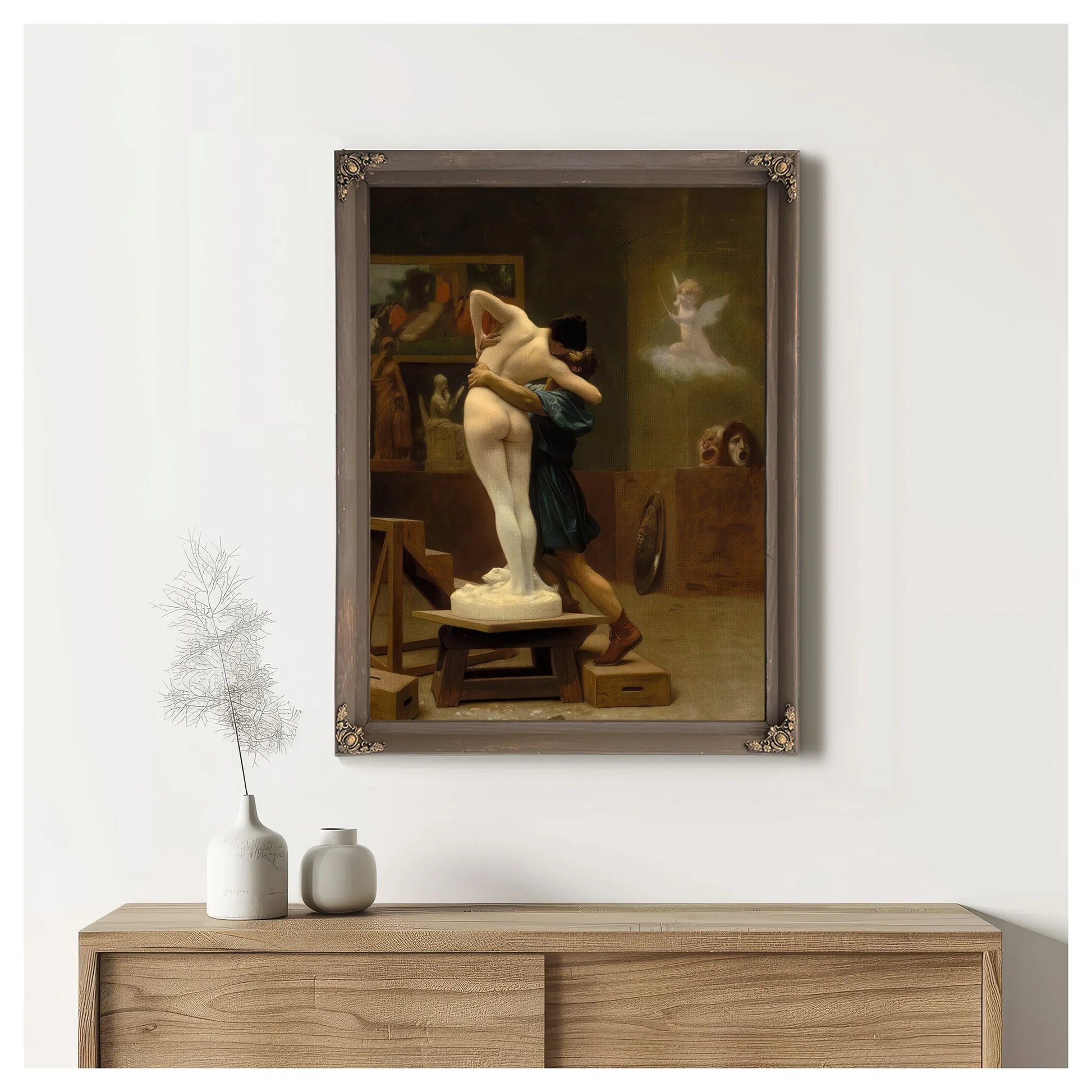 Pygmalion And Galatea By Jean Leon Gerome Ferris Fine Art Print