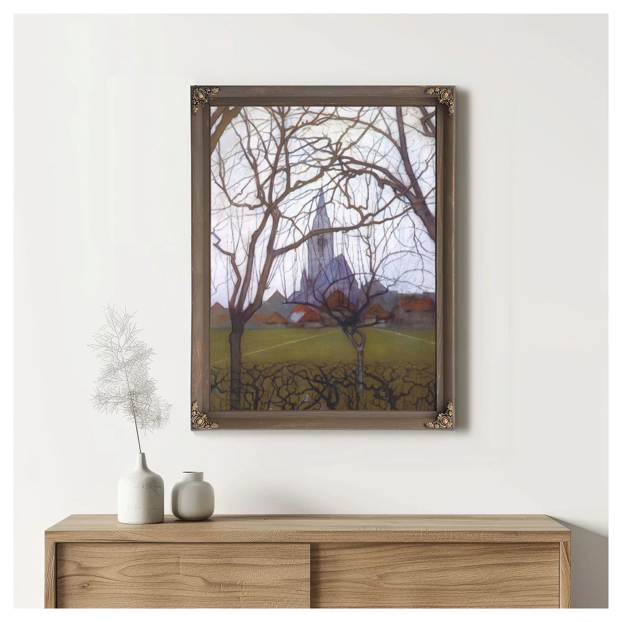 Village Church 1898 Post Impressionism By Piet Mondrian Fine Art Print