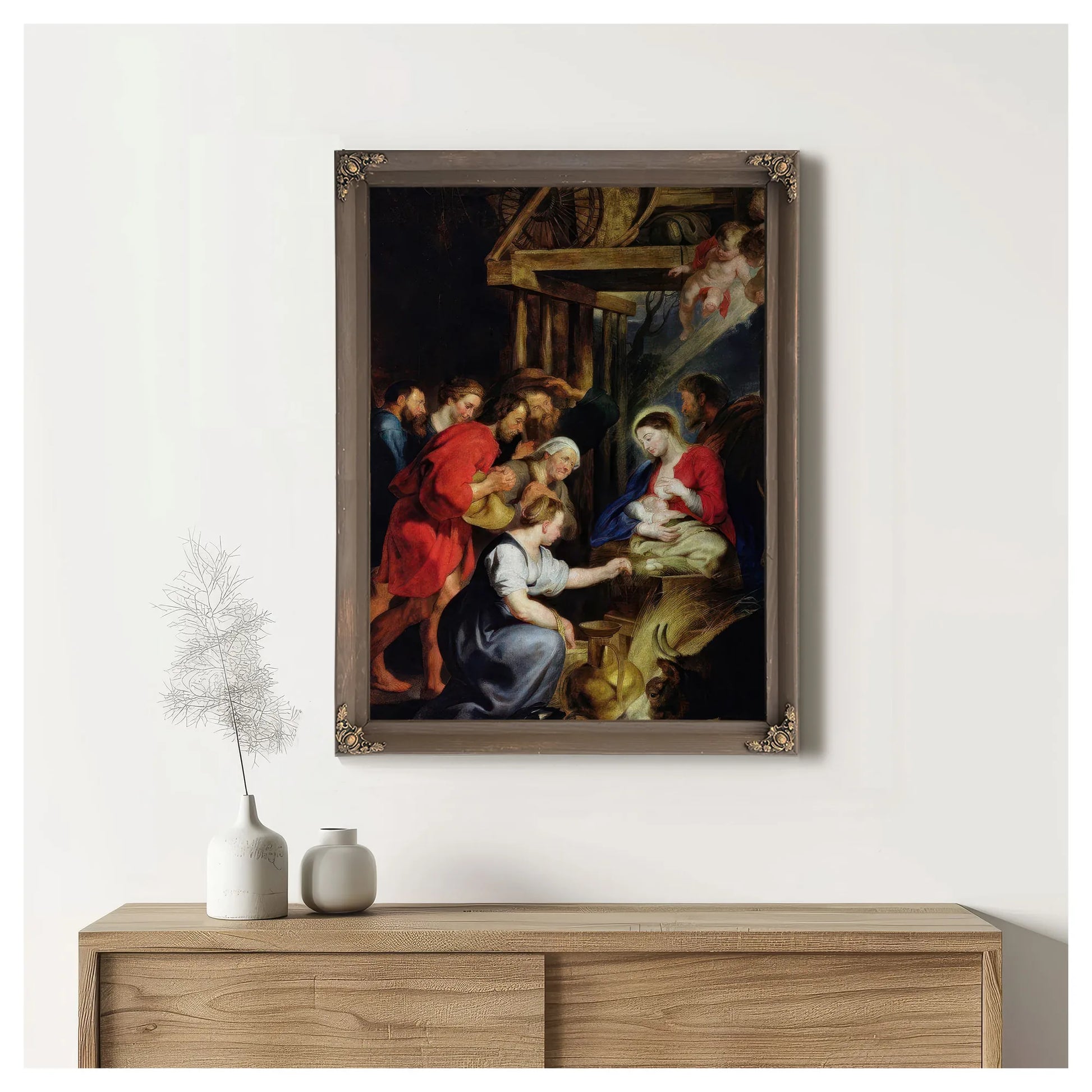 Adoration Of The Shepherds By Peter Paul Rubens Fine Art Print