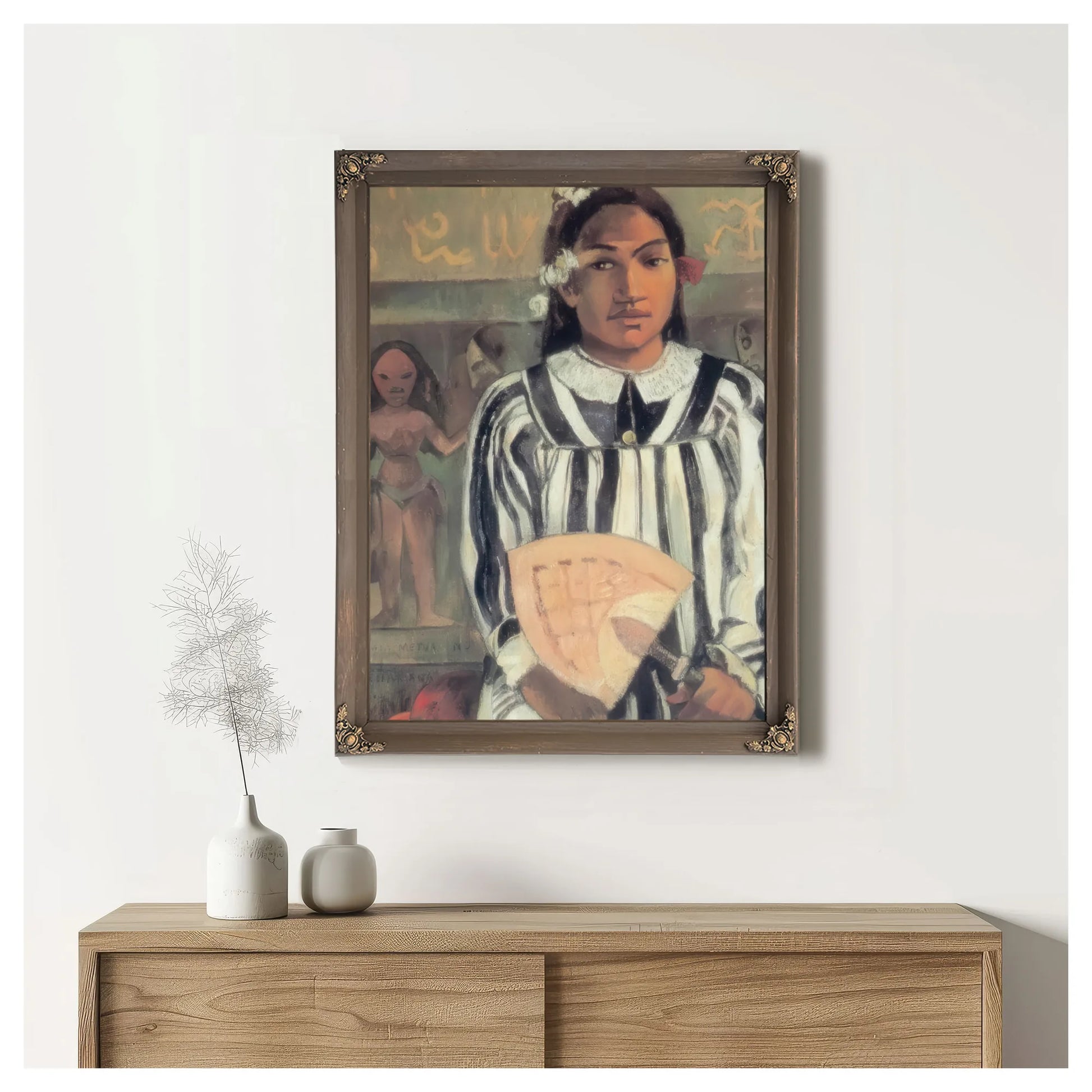 Merabi Metua No Tehama ( Teha Amana Has Many Parents) By Paul Gauguin Fine Art Print