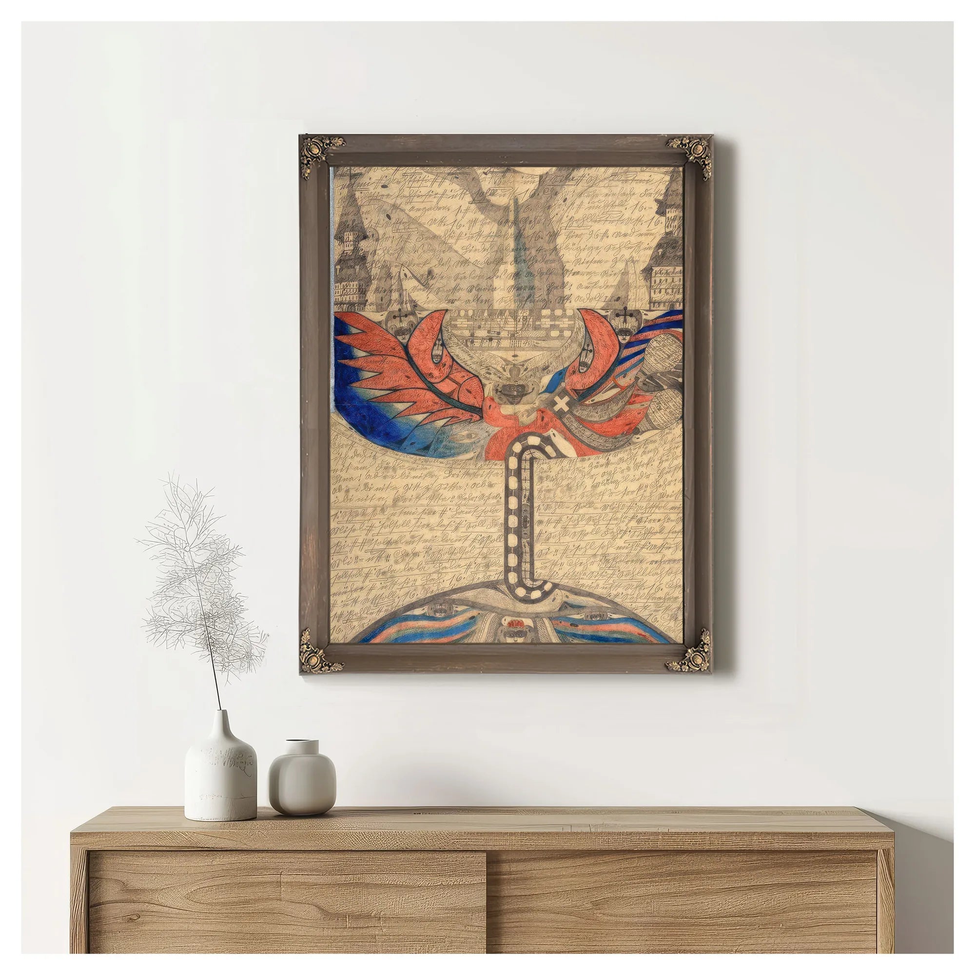 The St Adolf Ship In The Great Eastern Sea 1918 By Adolf Wolfli Fine Art Print
