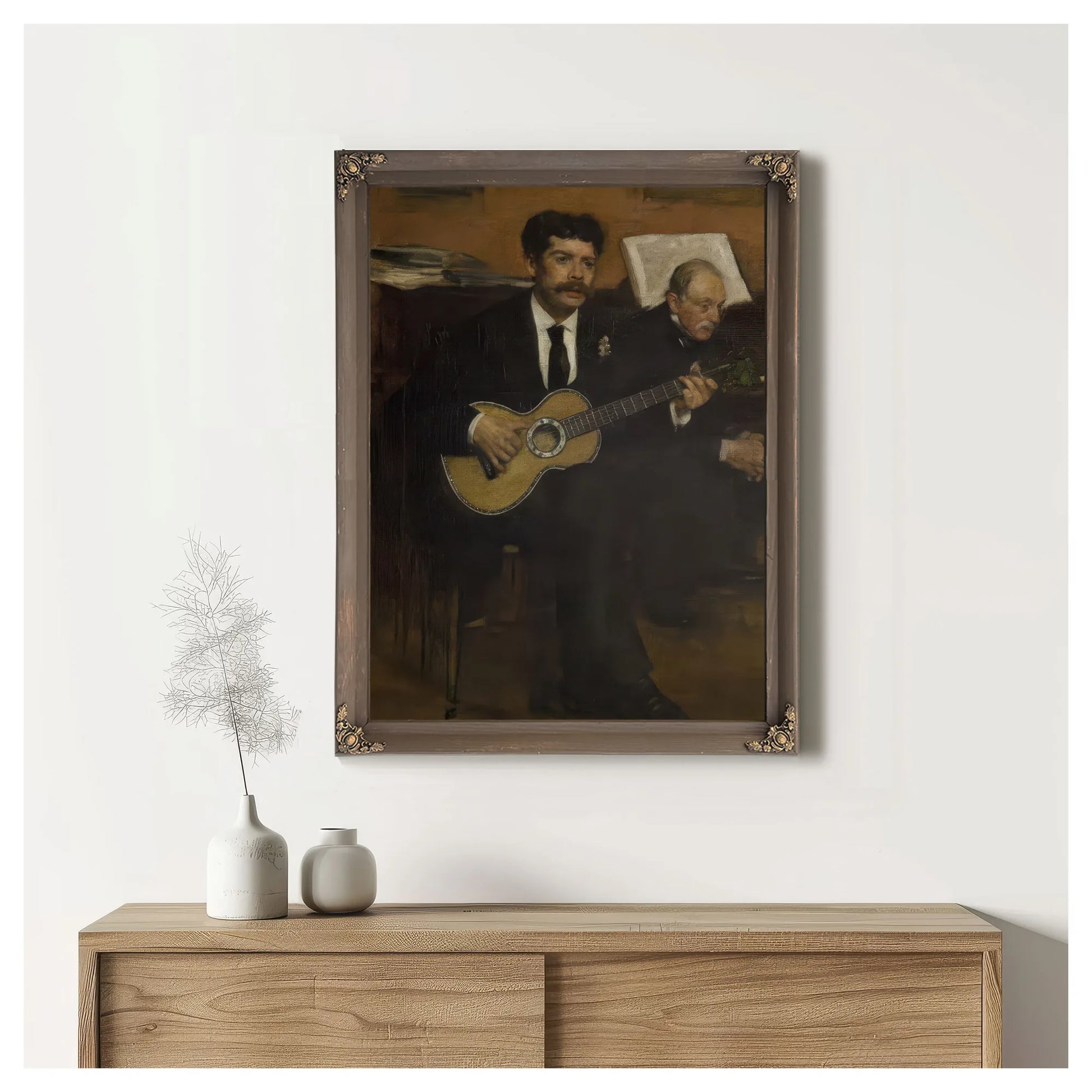 Lorenzo Pagans And Auguste De Gas By Edgar Degas Fine Art Print