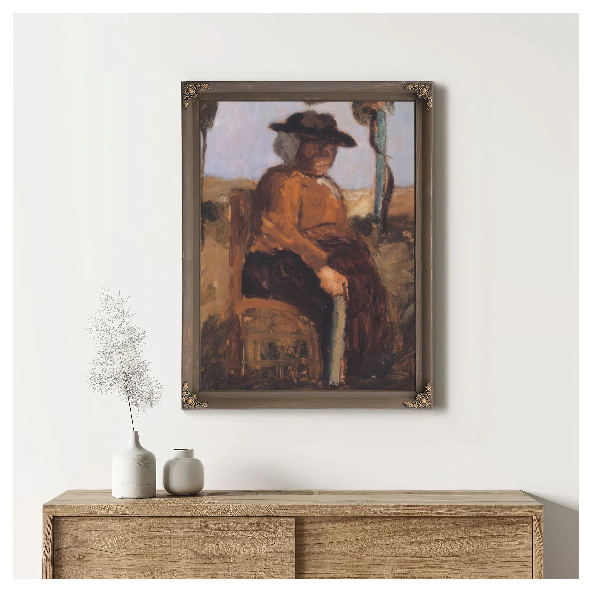 Study Of A Woman Seated In The Garden By Paula Modersohn Becker Fine Art Print