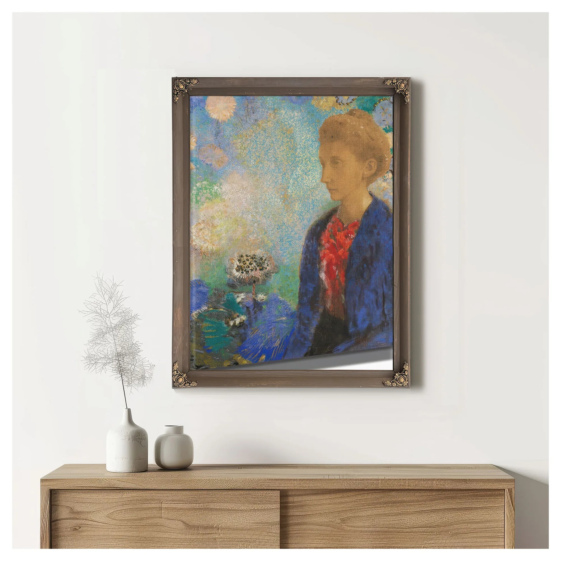 Baronne De Domecy 1900 Pastel Graphite 61X42 4Cm J Paul Getty Museum By Odilon Redon Fine Art Print