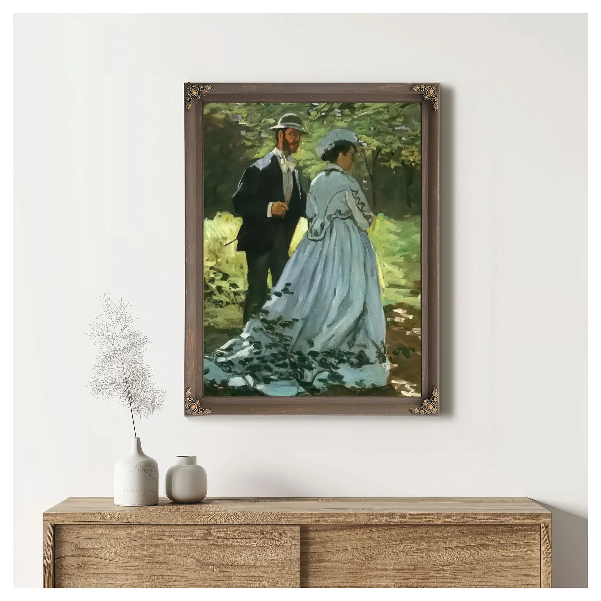 The Walkers By Claude Monet Fine Art Print