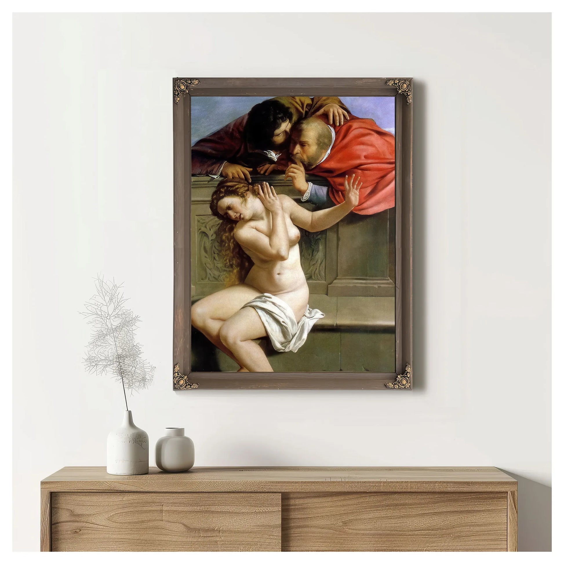 Susanna And The Elders 1610 By Artemisia Gentileschi Fine Art Print