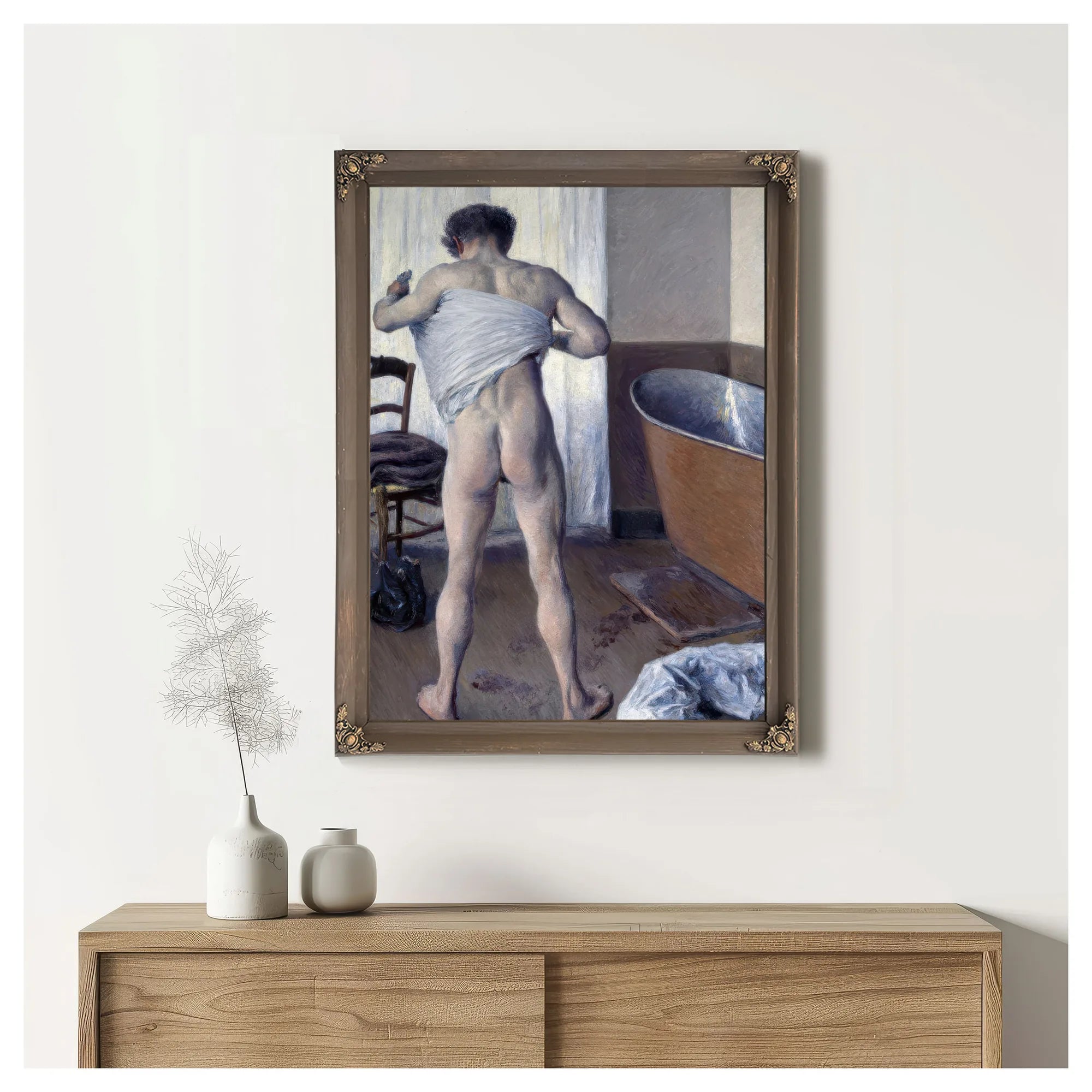 Man At His Bath By Gustave Caillebotte Fine Art Print