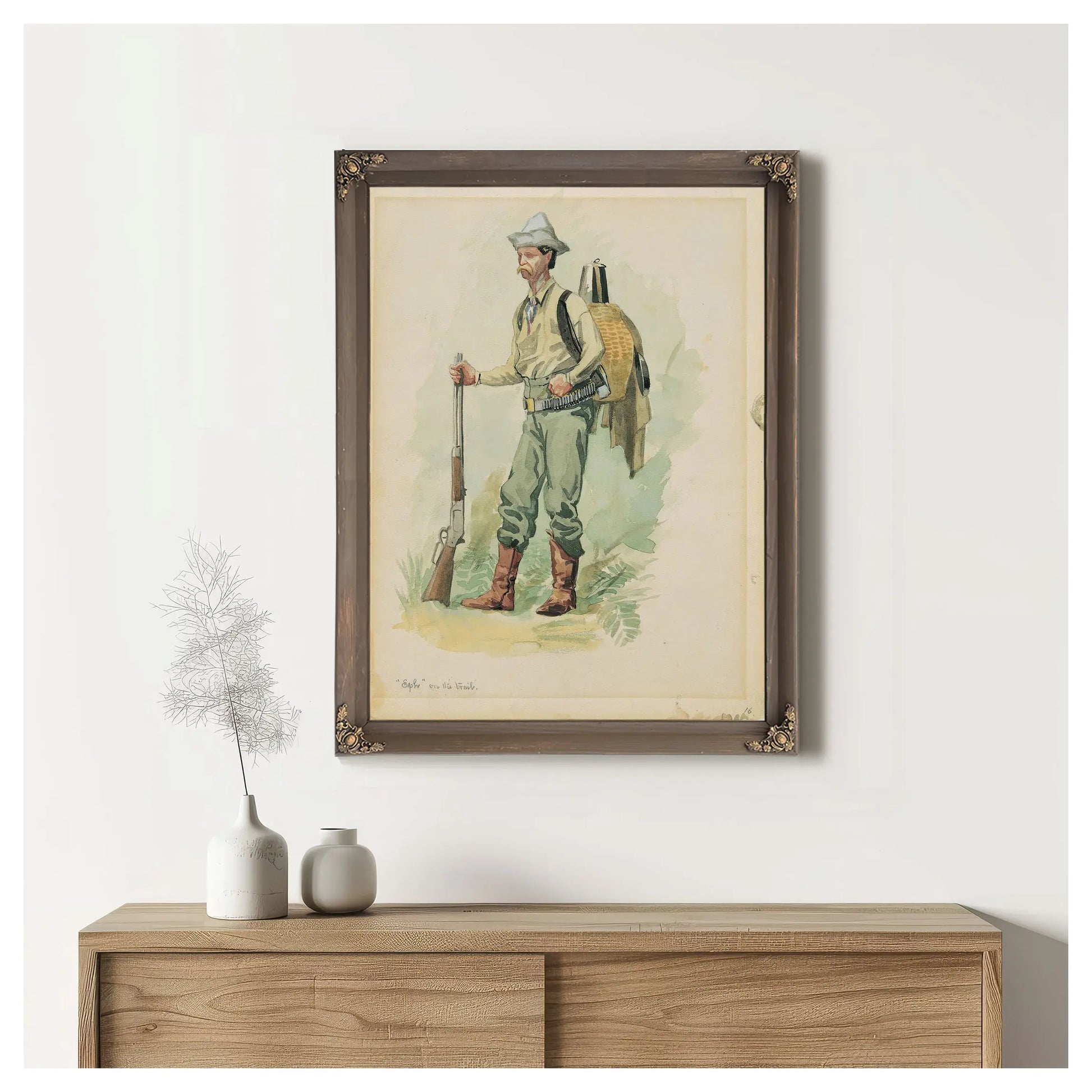 Eph On The Trail by Frederic Remington