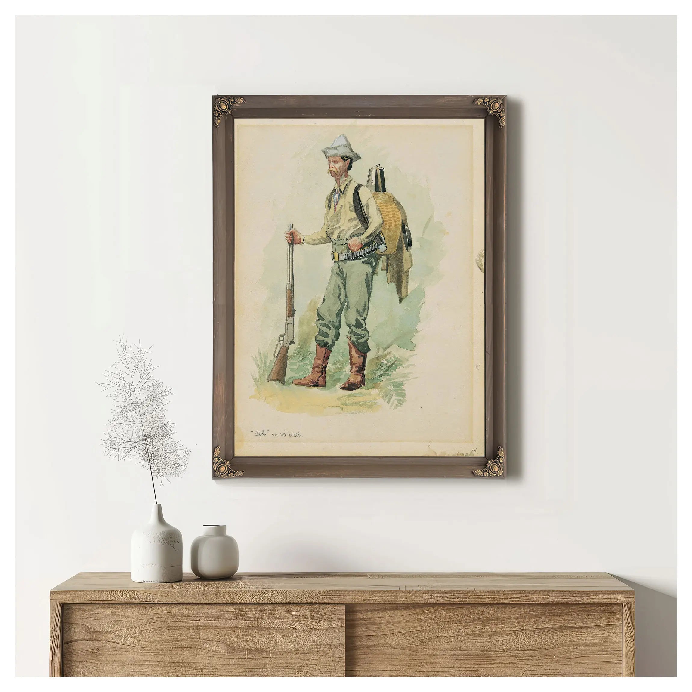 Eph On The Trail by Frederic Remington