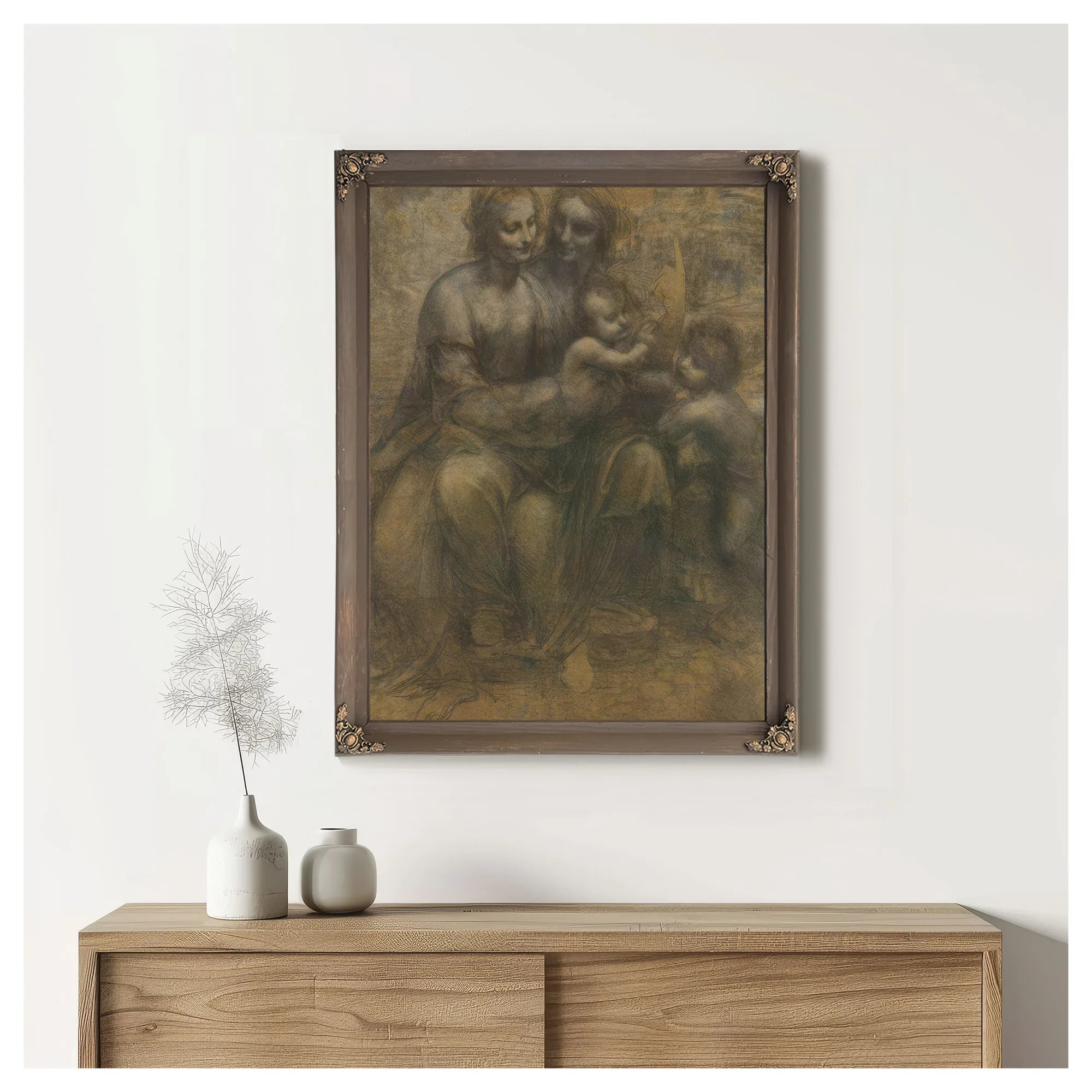 The Virgin And Child With Saint Anne And Saint John The Baptist By Leonardo Da Vinci Fine Art Print
