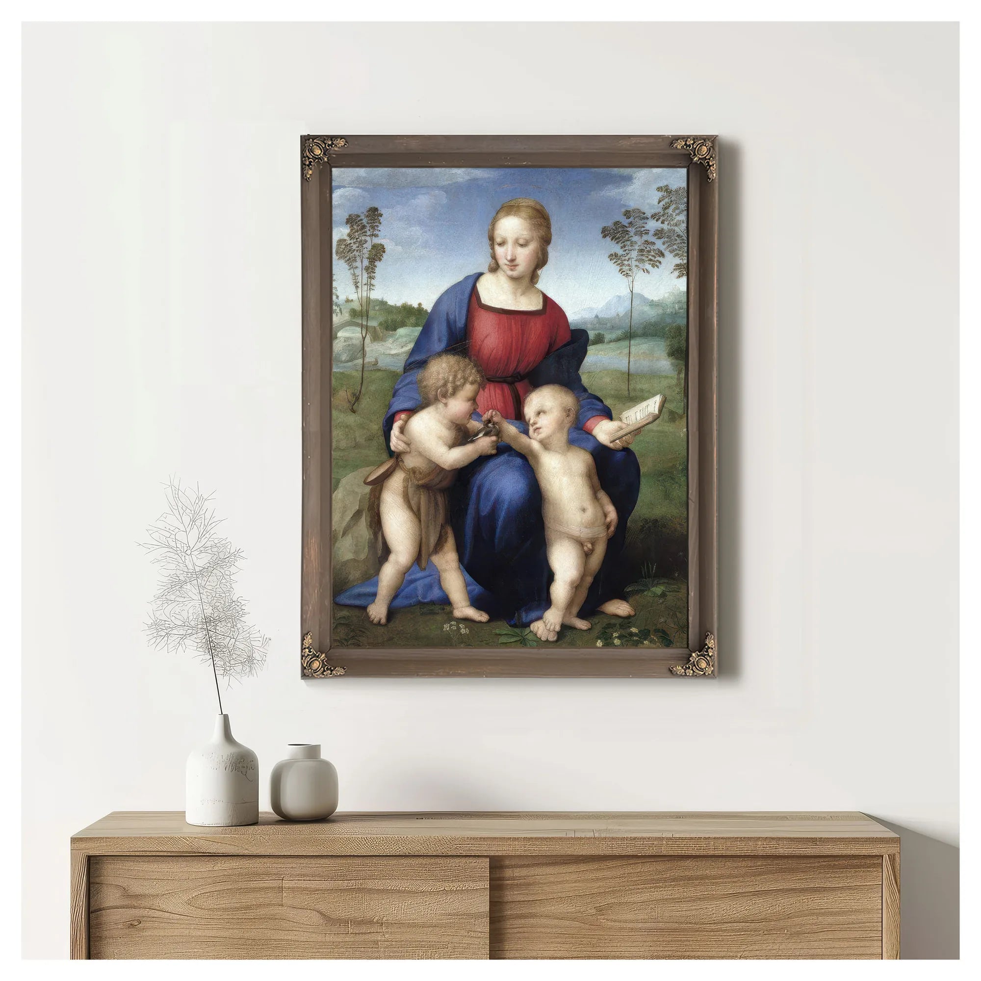 Madonna Del Cardellino (Madonna Of The Goldfinch) By Raphael Fine Art Print