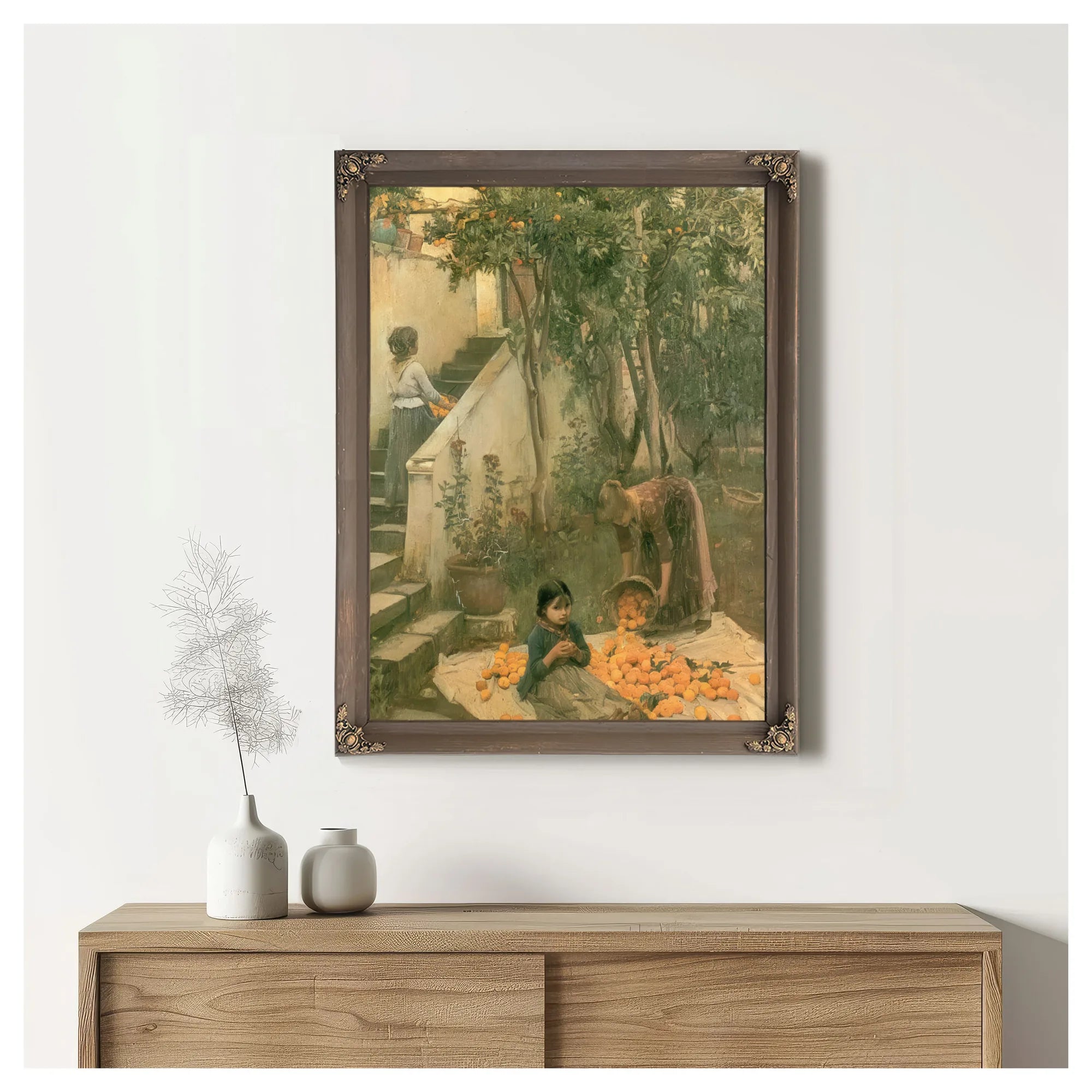 The Orange Gatherers By John Waterhouse Fine Art Print
