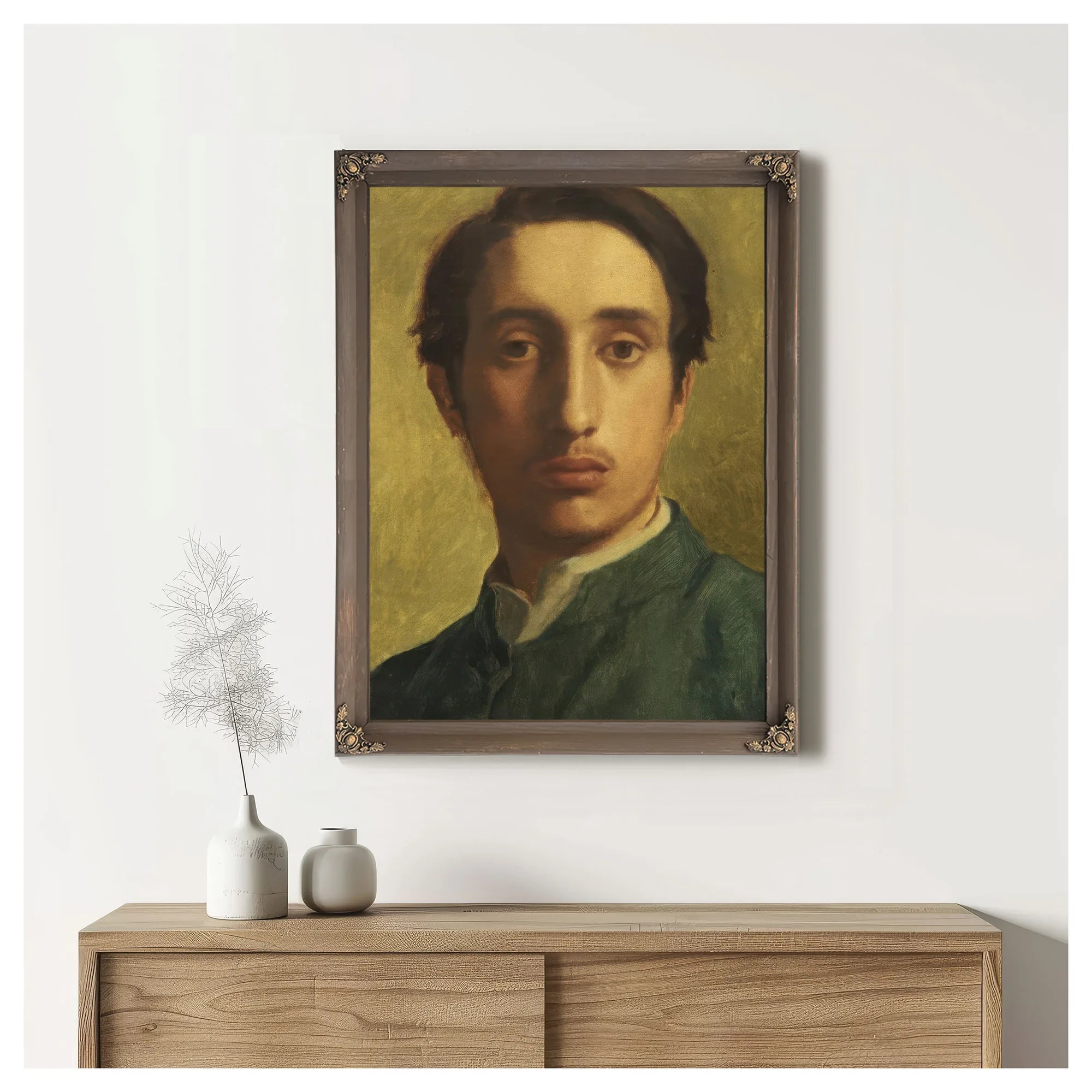 Degas In A Green Waistcoat By Edgar Degas Fine Art Print