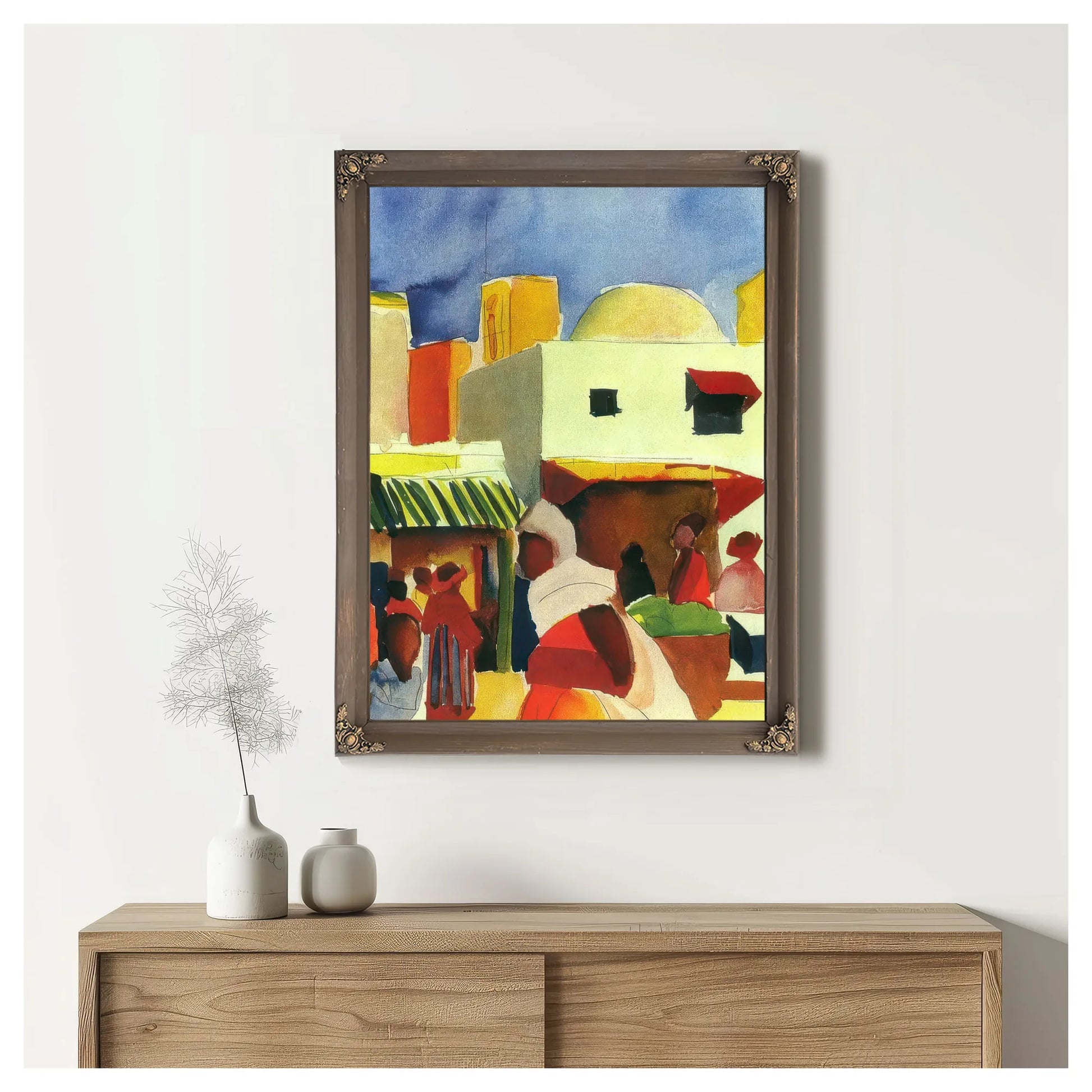 Market In Tunis I By August Macke Fine Art Print