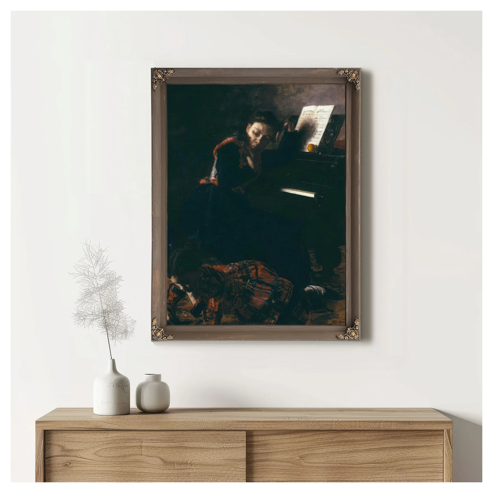Home Scene By Thomas Eakins Fine Art Print