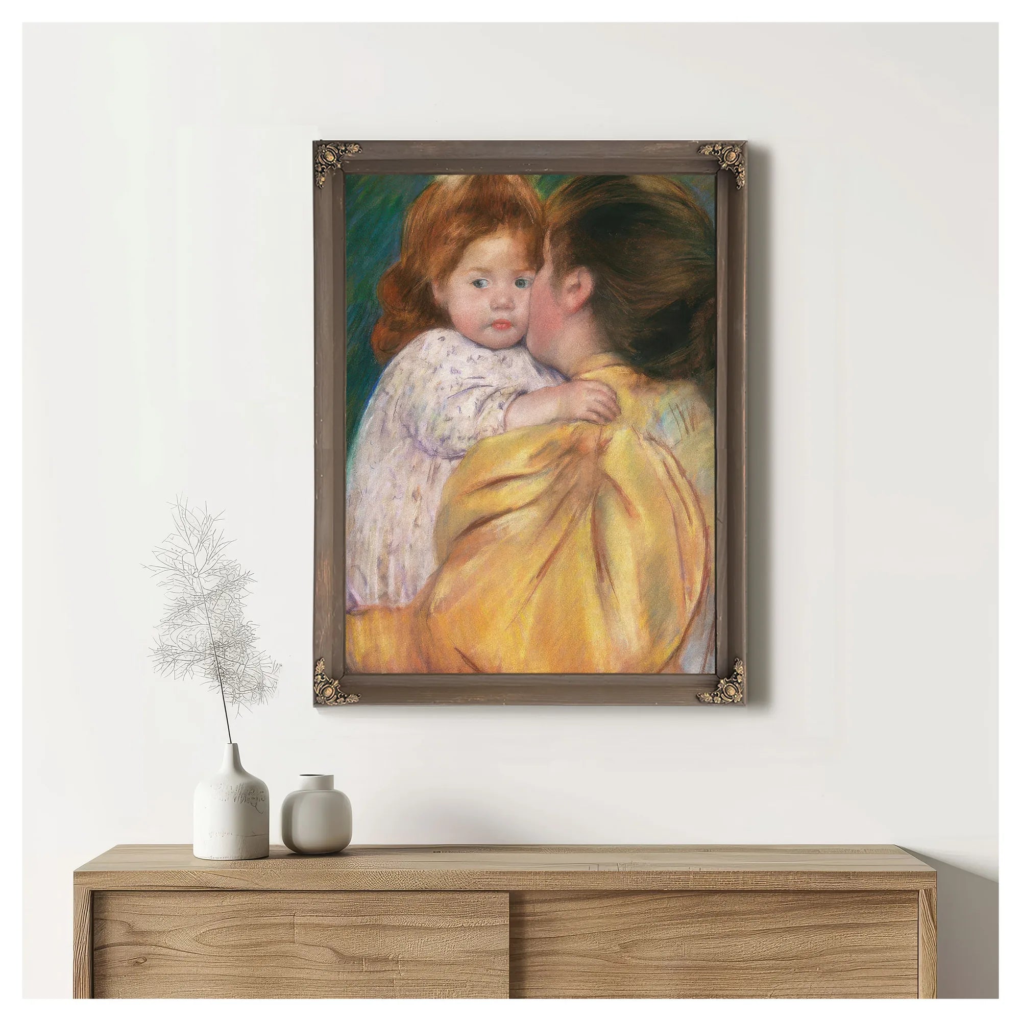 Mother And Child (Maternal Kiss) By Mary Cassatt Fine Art Print