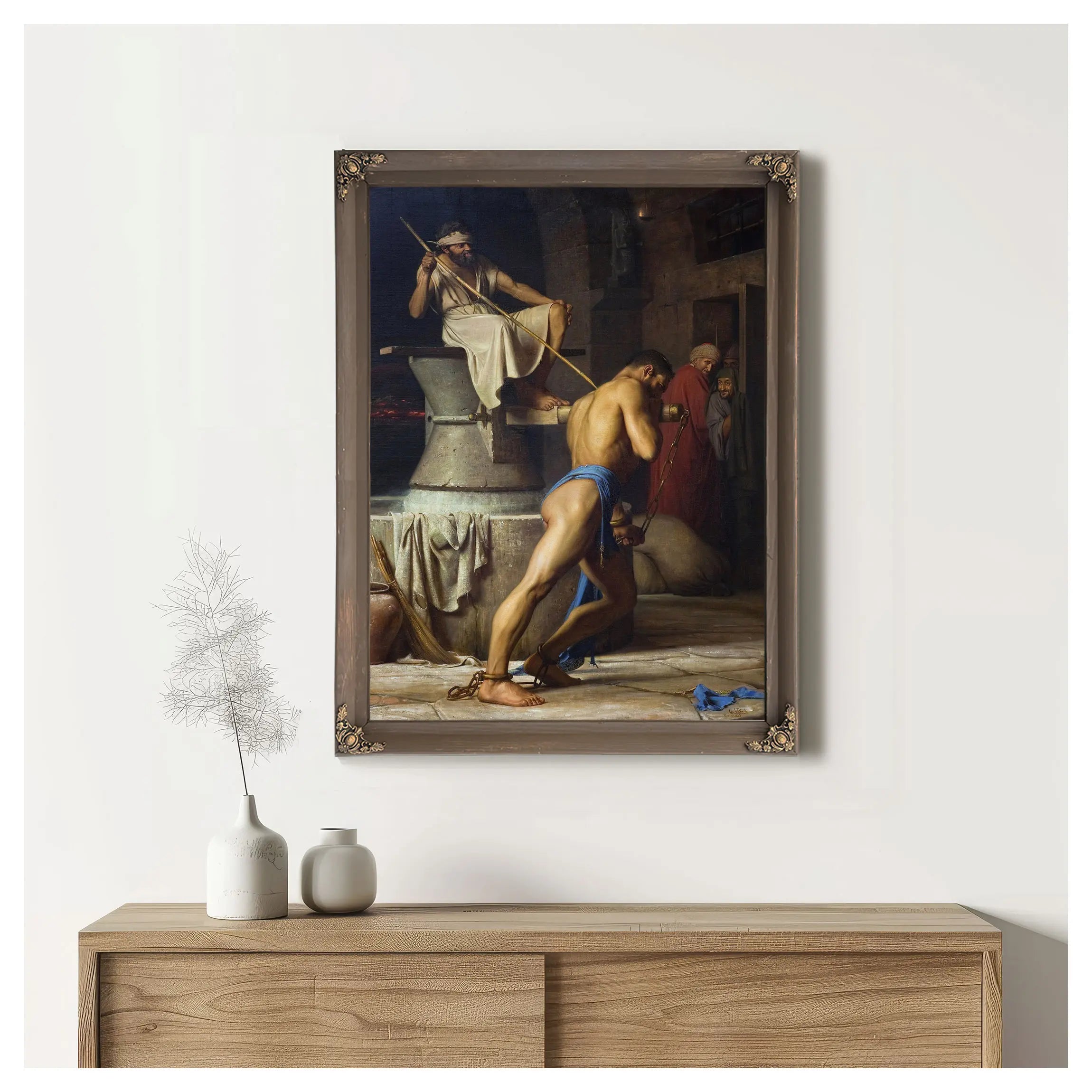Samson And The Philistines by Carl Bloch
