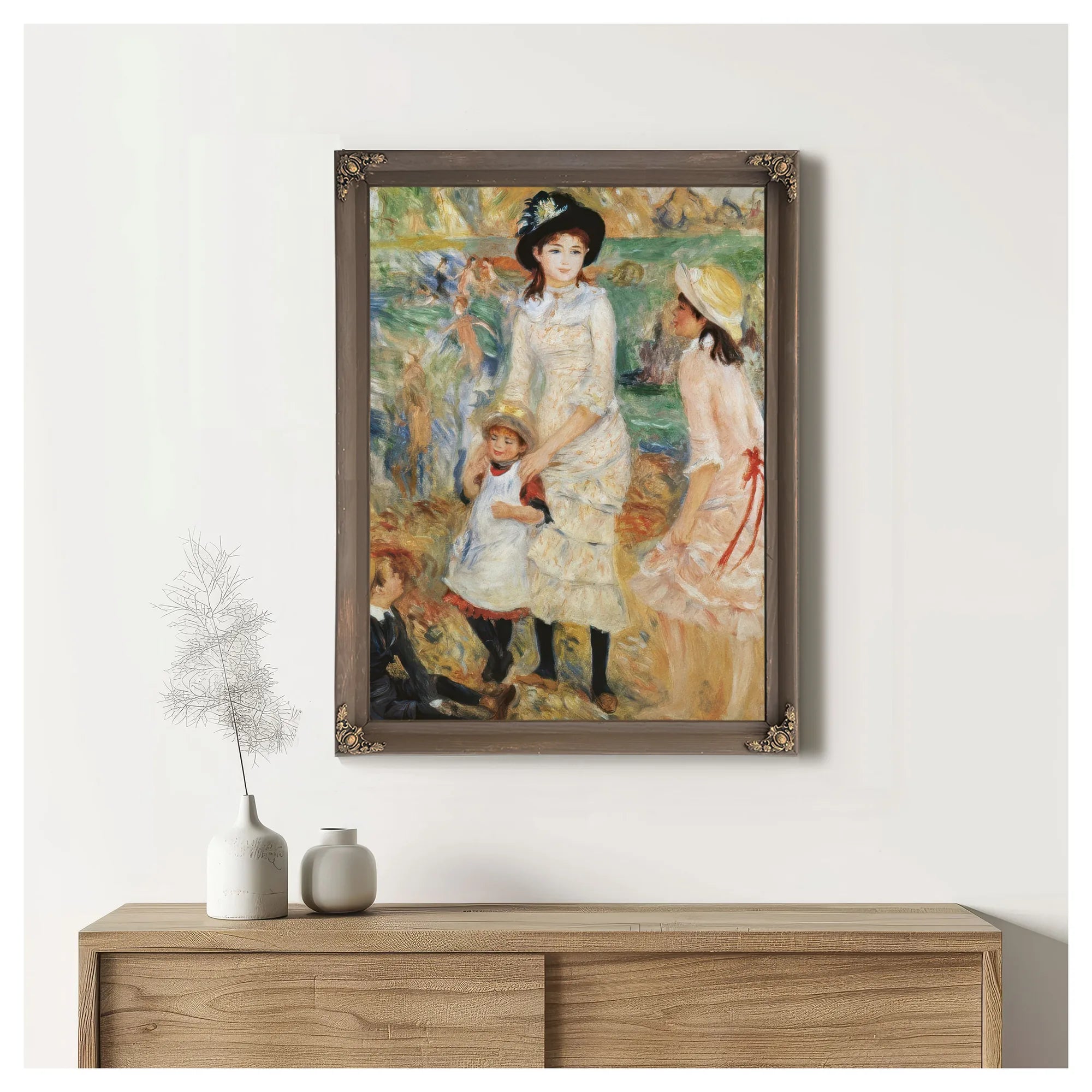 Children On The Seashore, Guernsey 1 By Pierre Auguste Renoir Fine Art Print