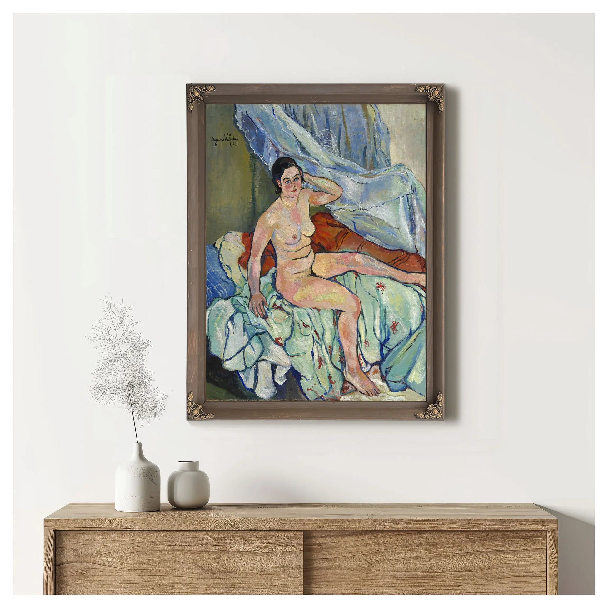 Nu Assis Au Bord D Un Lit by Suzanne Valadon