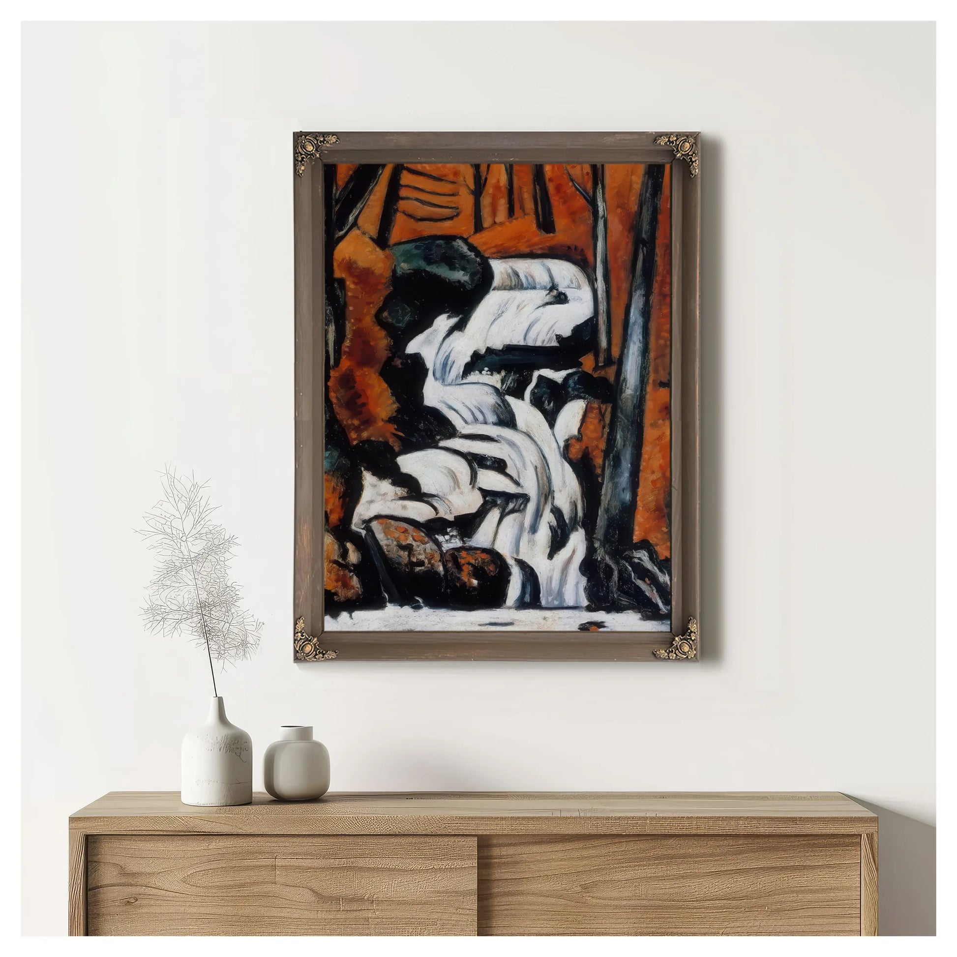 Smelt Brook Falls By Marsden Hartley Fine Art Print