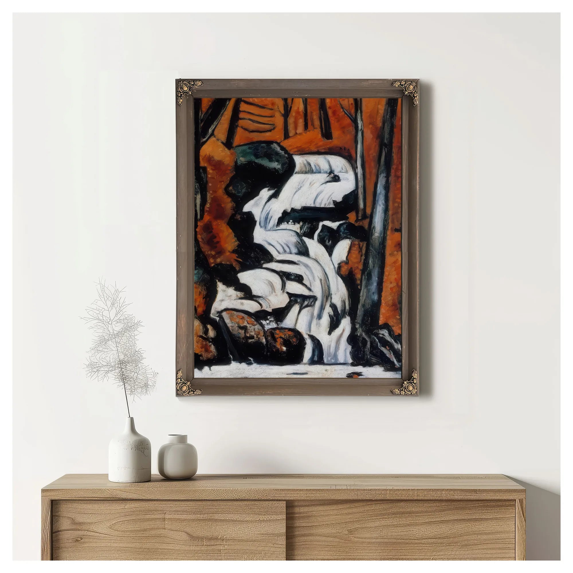 Smelt Brook Falls By Marsden Hartley Fine Art Print