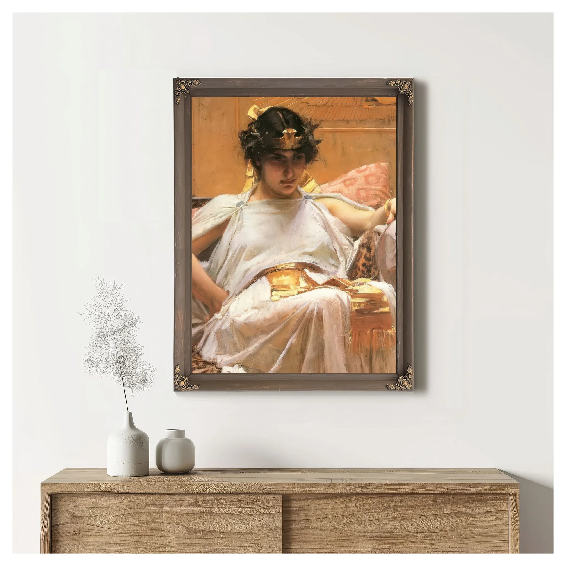 Cleopatra By John Waterhouse Fine Art Print
