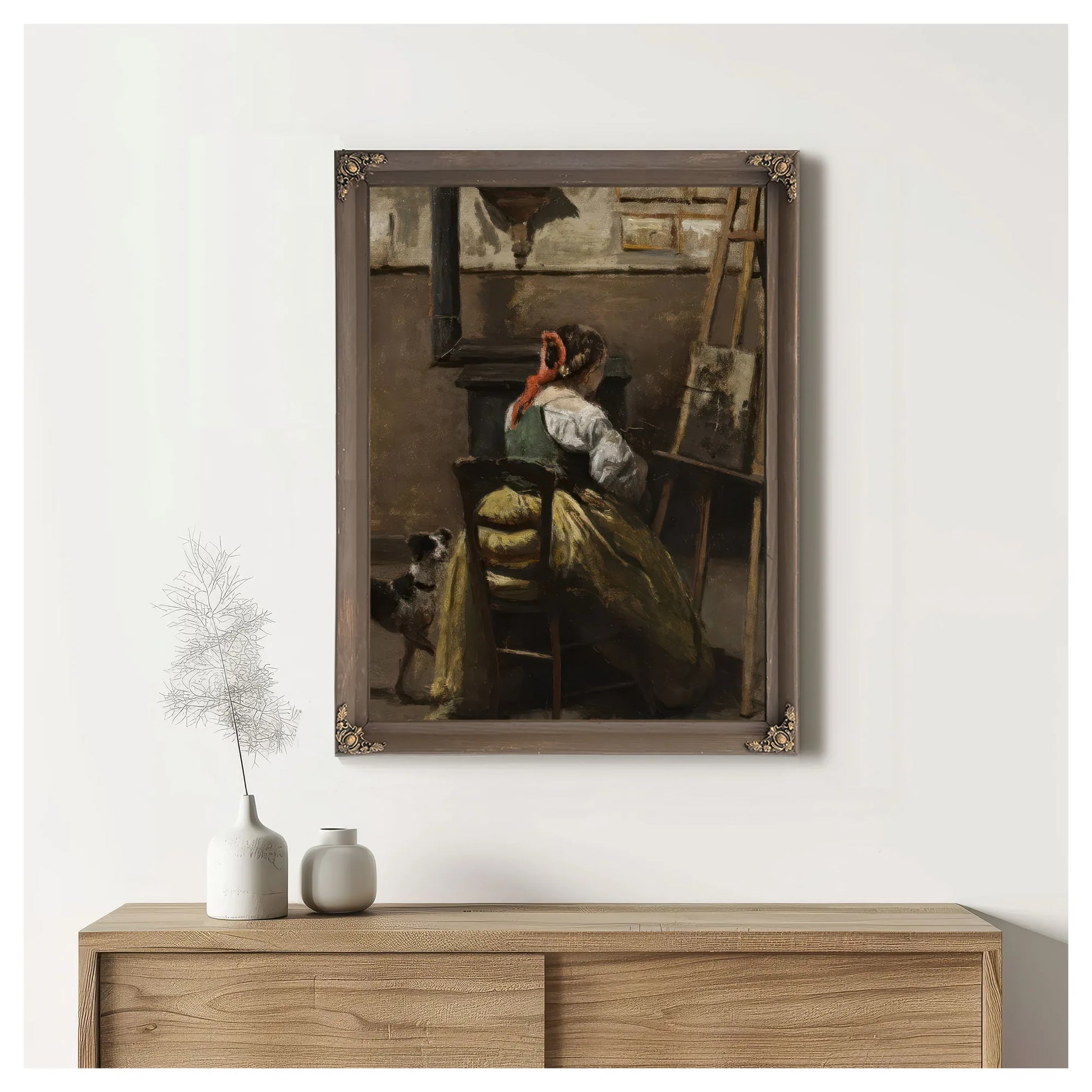 The Artist's Studio By Jean Baptiste Camille Corot Fine Art Print