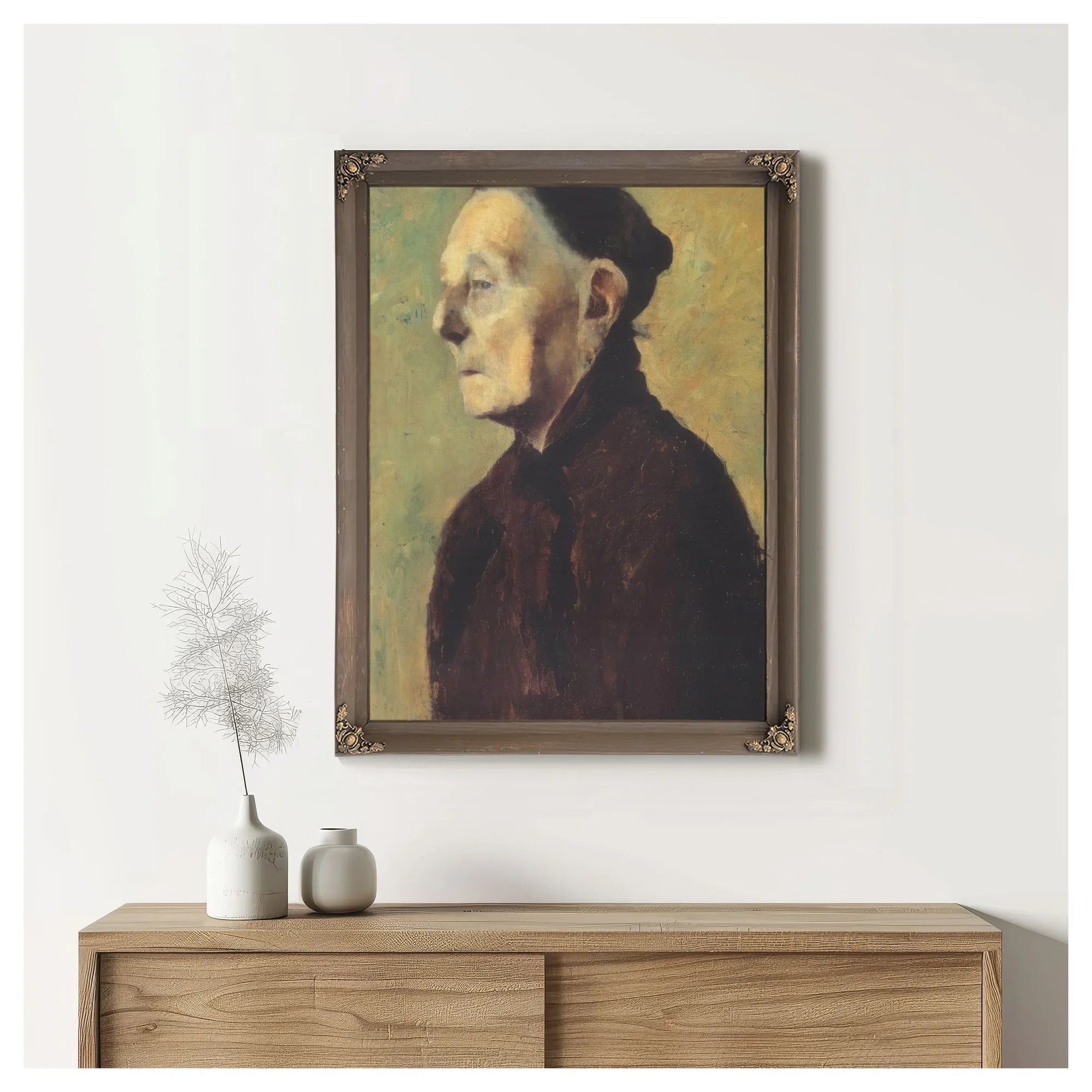 Old Woman In Profile By Paula Modersohn Becker Fine Art Print