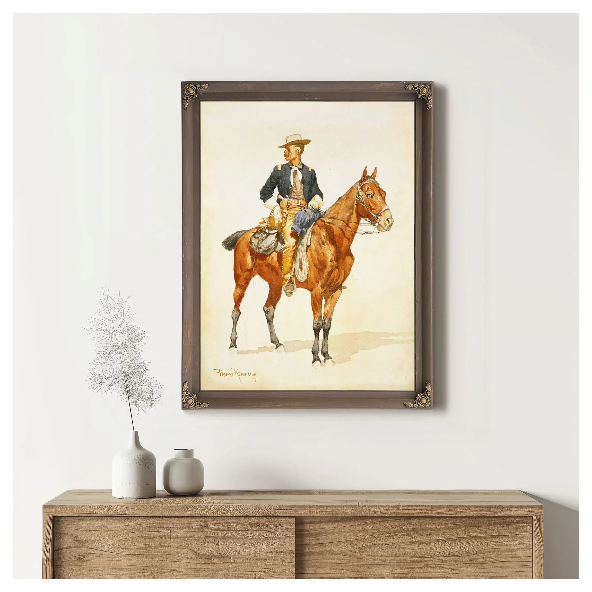 Lieutenant S C Robertson Chief Of The Crow Scouts by Frederic Remington
