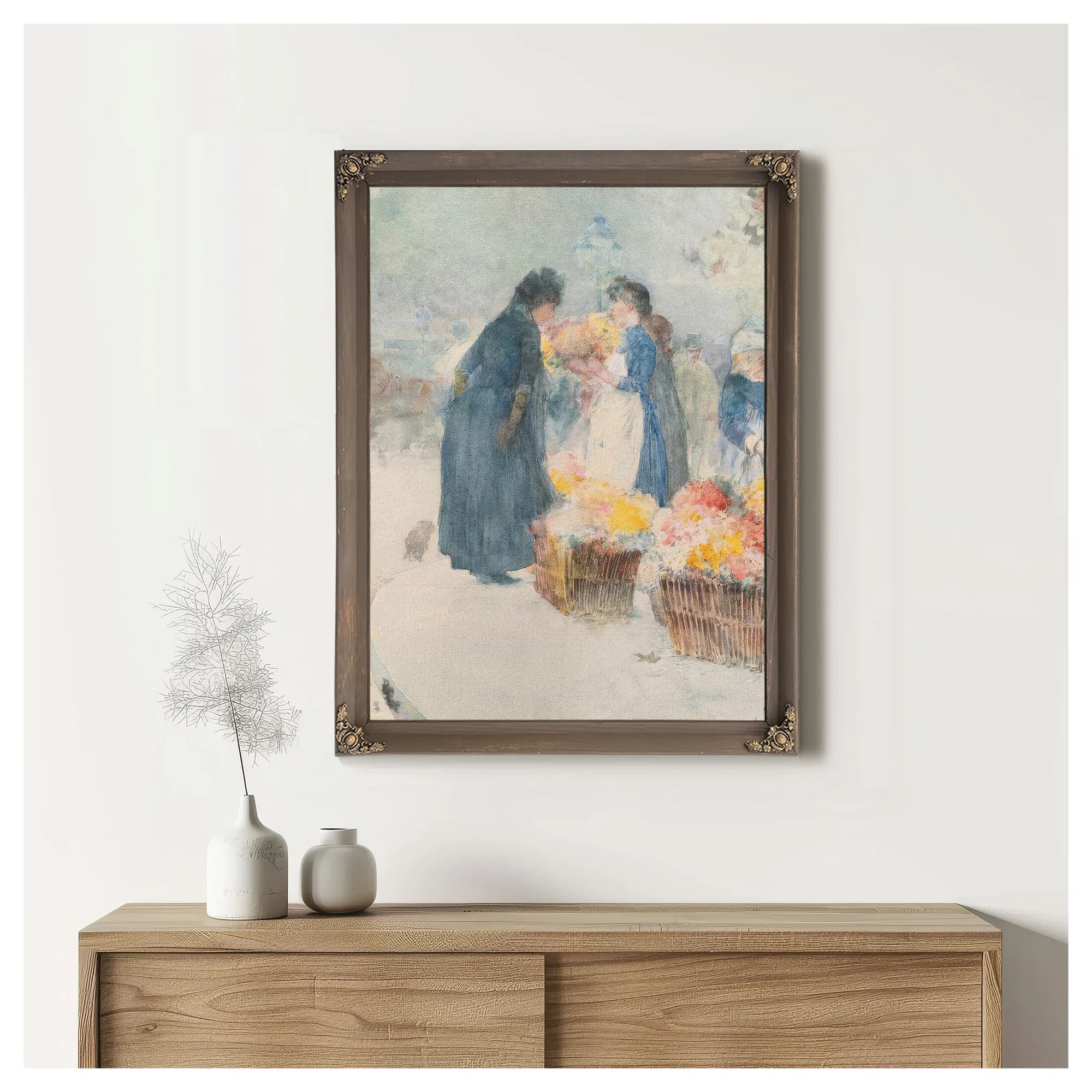 The Flower Seller By Childe Hassam Fine Art Print