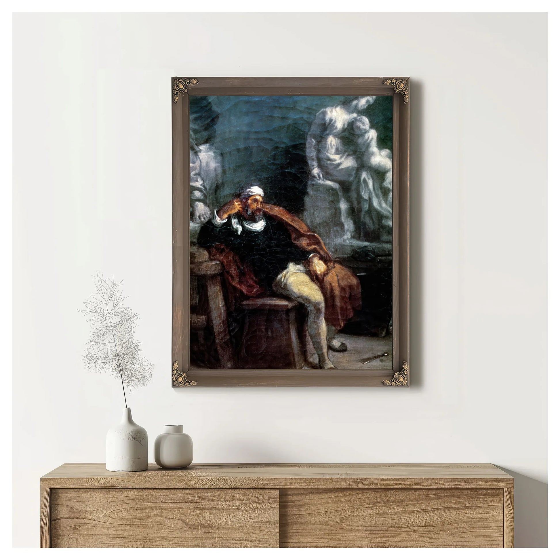 Michelangelo (1475 1564) In His Studio By Ferdinand Victor Eugene Delacroix Fine Art Print