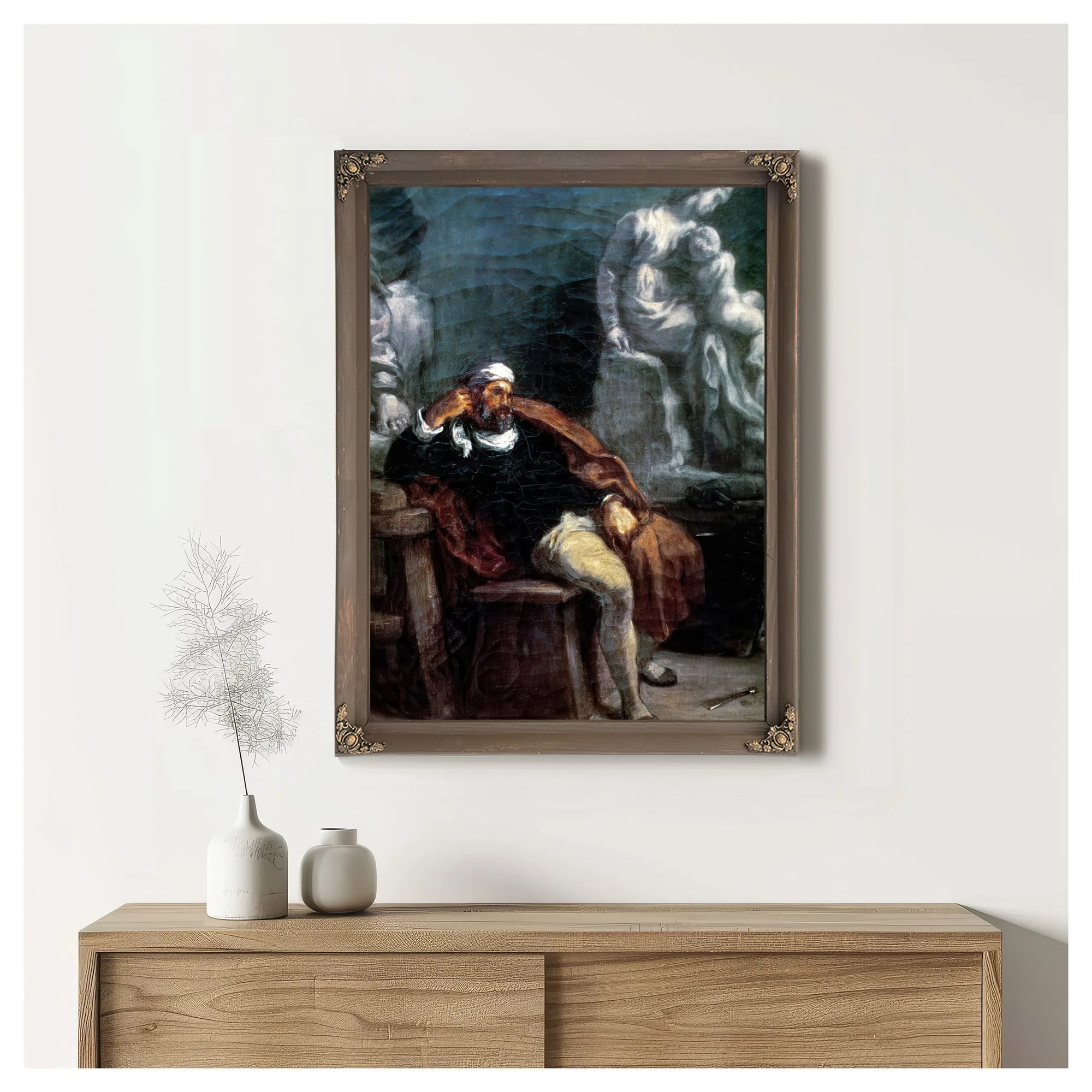Michelangelo (1475 1564) In His Studio By Ferdinand Victor Eugene Delacroix Fine Art Print