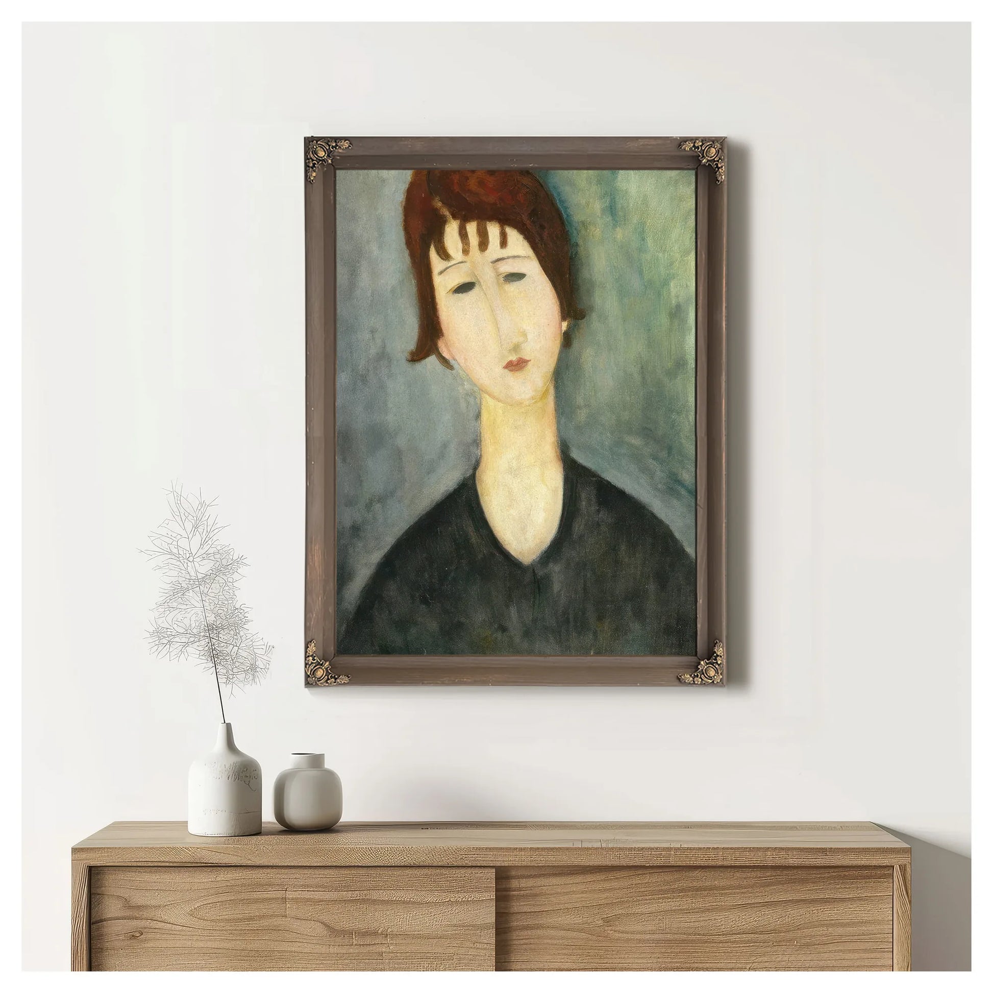 A Woman By Amedeo Modigliani Fine Art Print