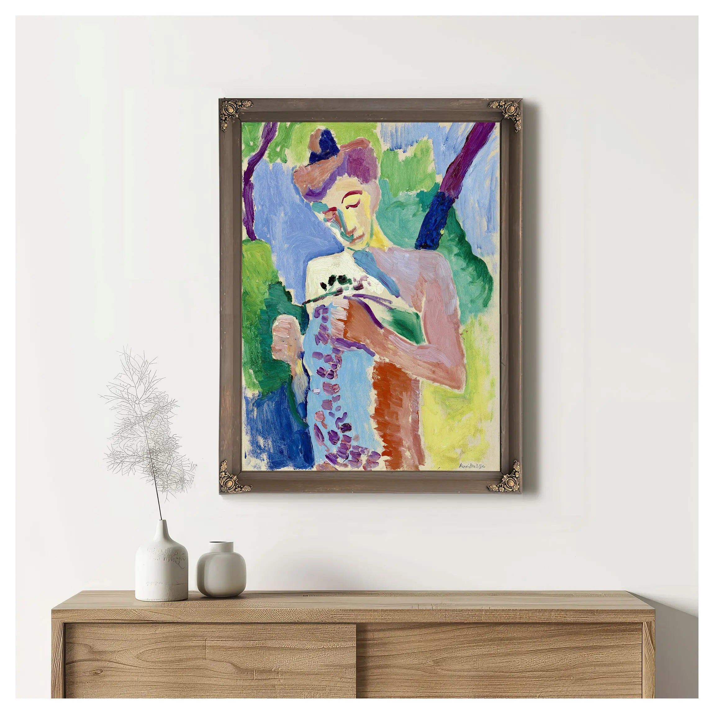 Woman With A Purple Scarf by Henri Matisse