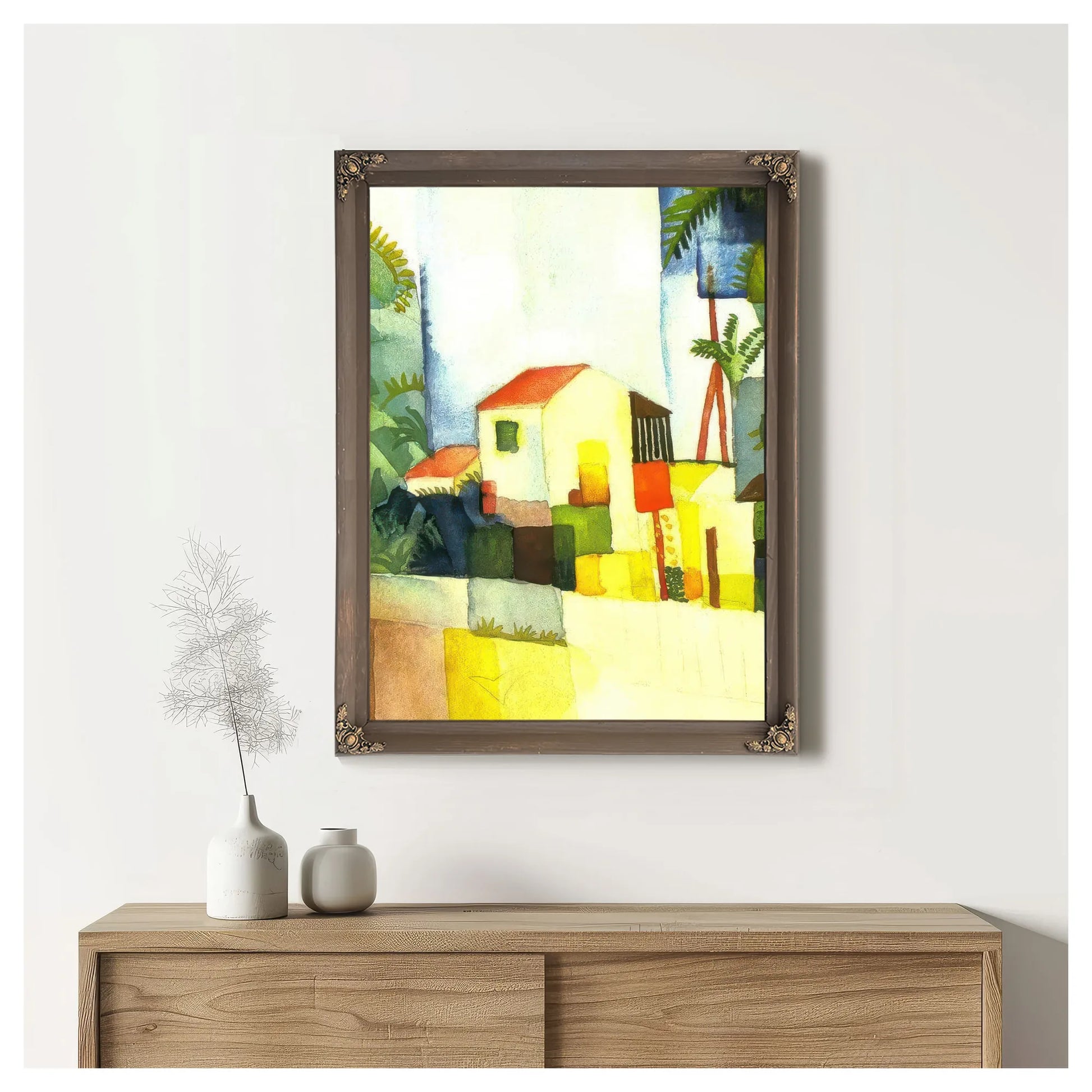 Bright House Ii By August Macke Fine Art Print