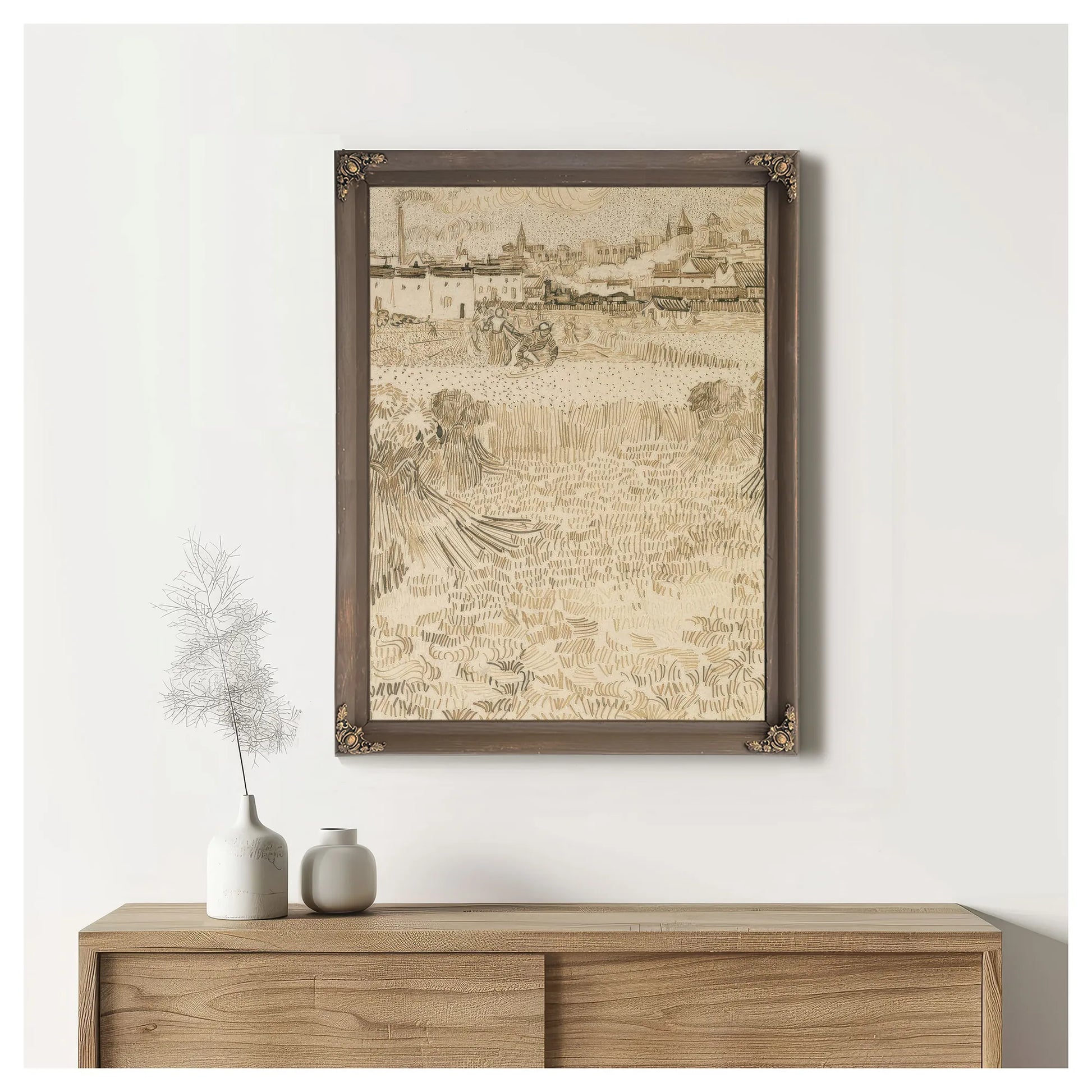 Arles View From The Wheatfields By Vincent Van Gogh Fine Art Print