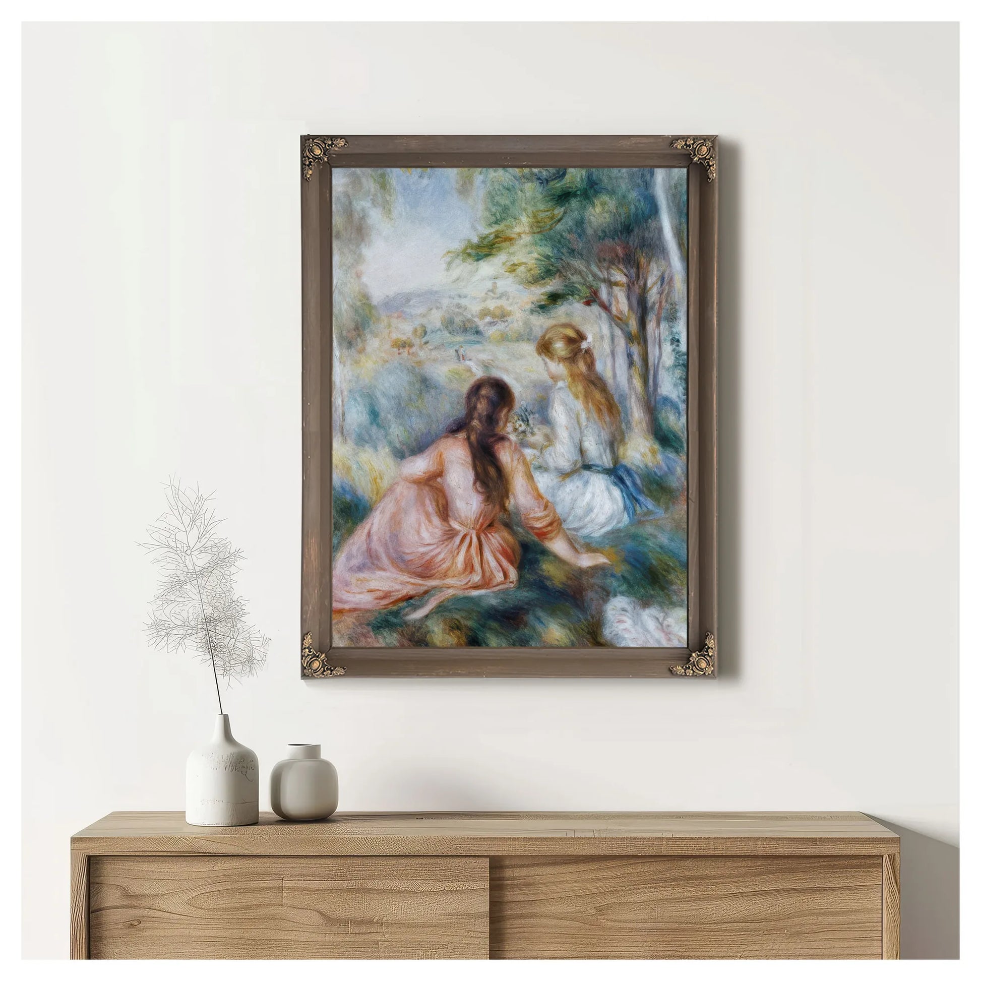 In The Meadow By Pierre Auguste Renoir Fine Art Print