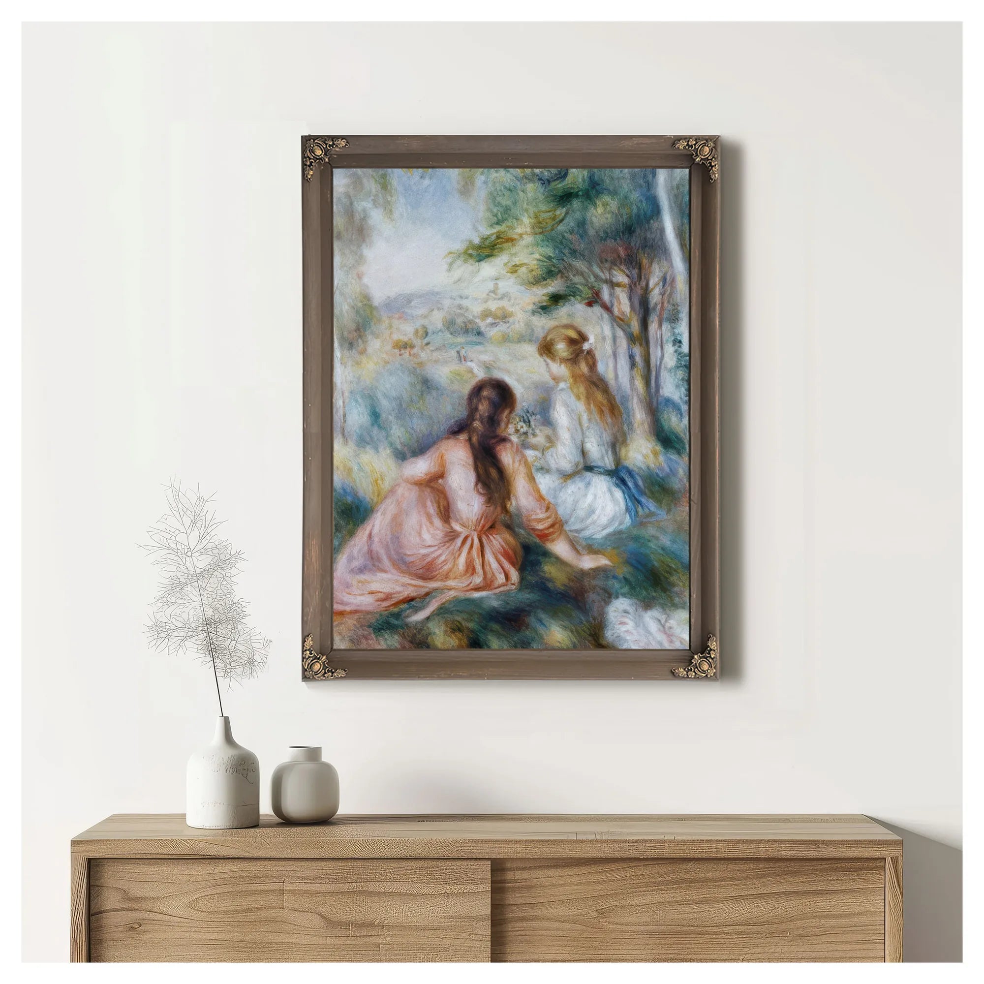 In The Meadow By Pierre Auguste Renoir Fine Art Print
