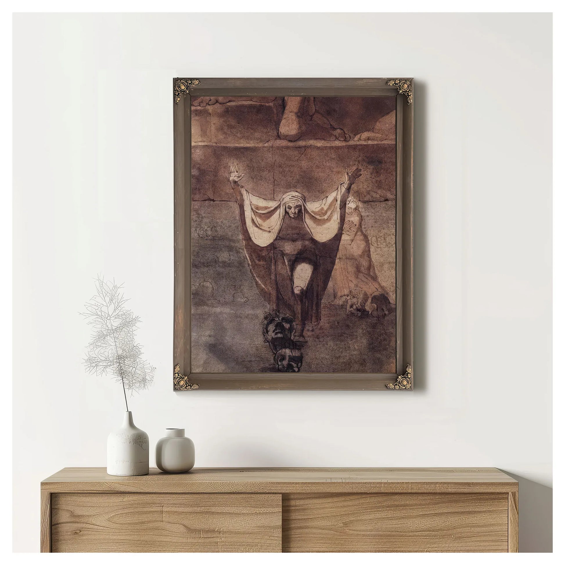 Dante And Virgil On The Ice Of Kocythos By Henry Fuseli Fine Art Print