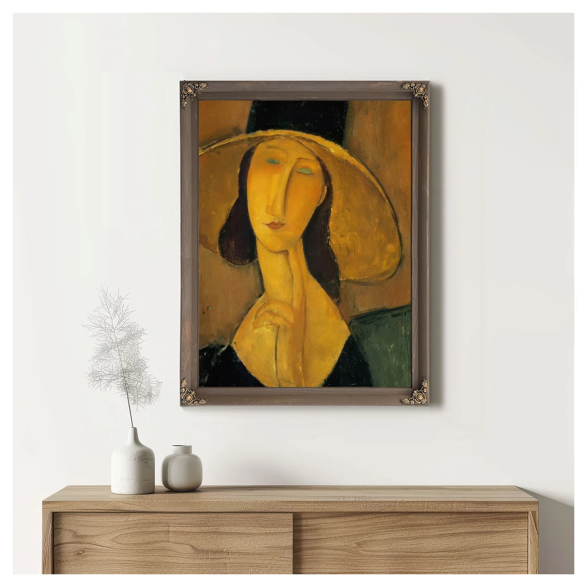 Portrait Of Woman In Hat 1917 By Amedeo Modigliani Fine Art Print